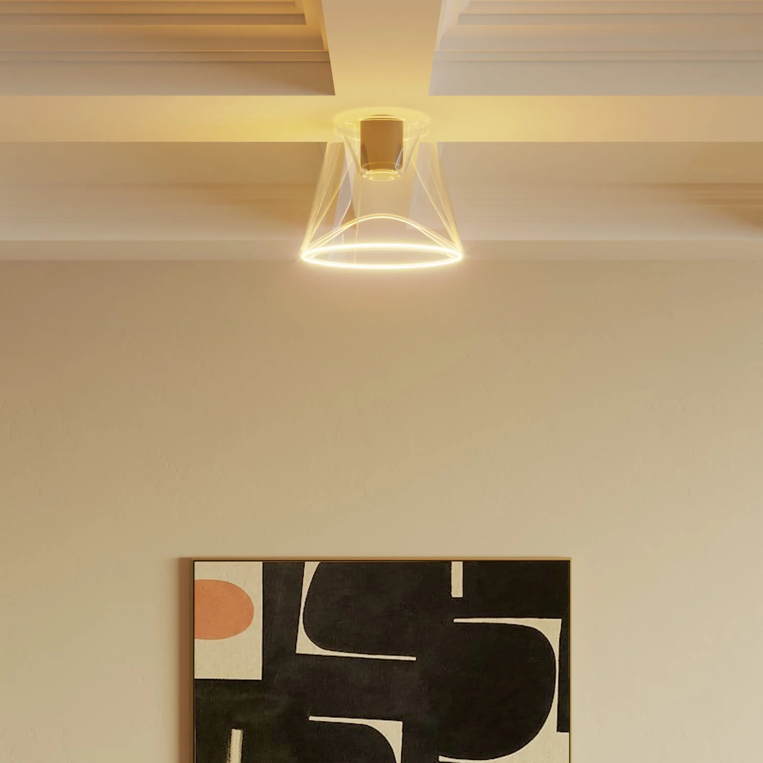 Design-Deckenleuchte mit Ghost-Kegelglühbirne – Schwarz - Image 2
