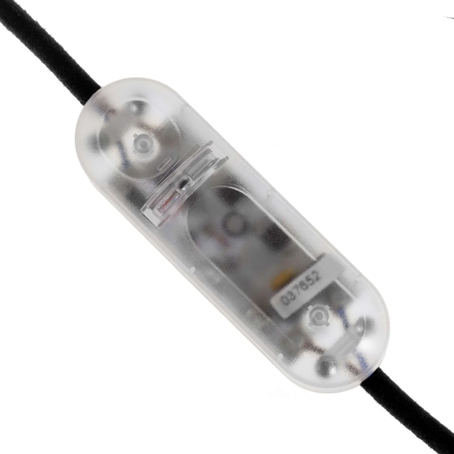 Dimmer für LED- und herkömmliche Glühbirnen, Inline-Druckknopf - Transparent