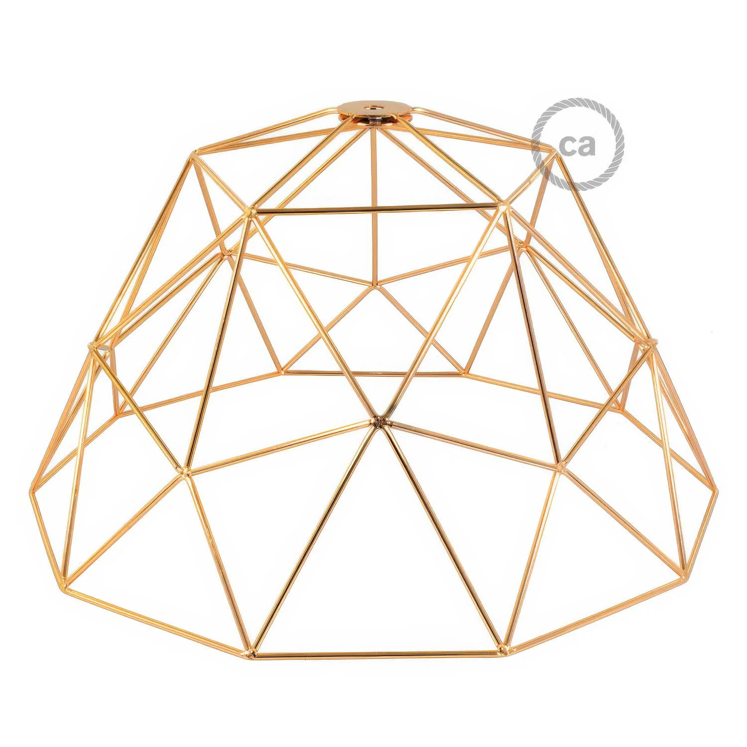 Lampenschirm Dome XL aus nacktem Metallkorb mit E26-Fassung – Kupfer - Image 3