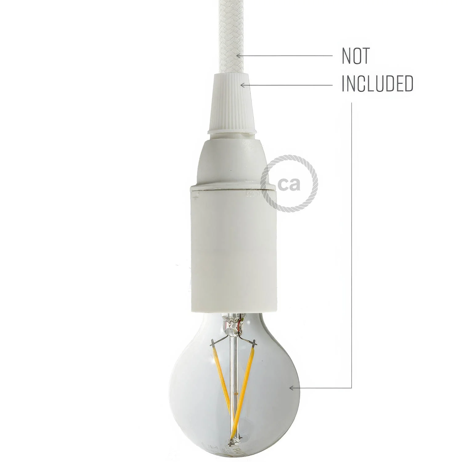 Kit Lampenfassungen E14 aus Thermoplast – Weiß - Image 3