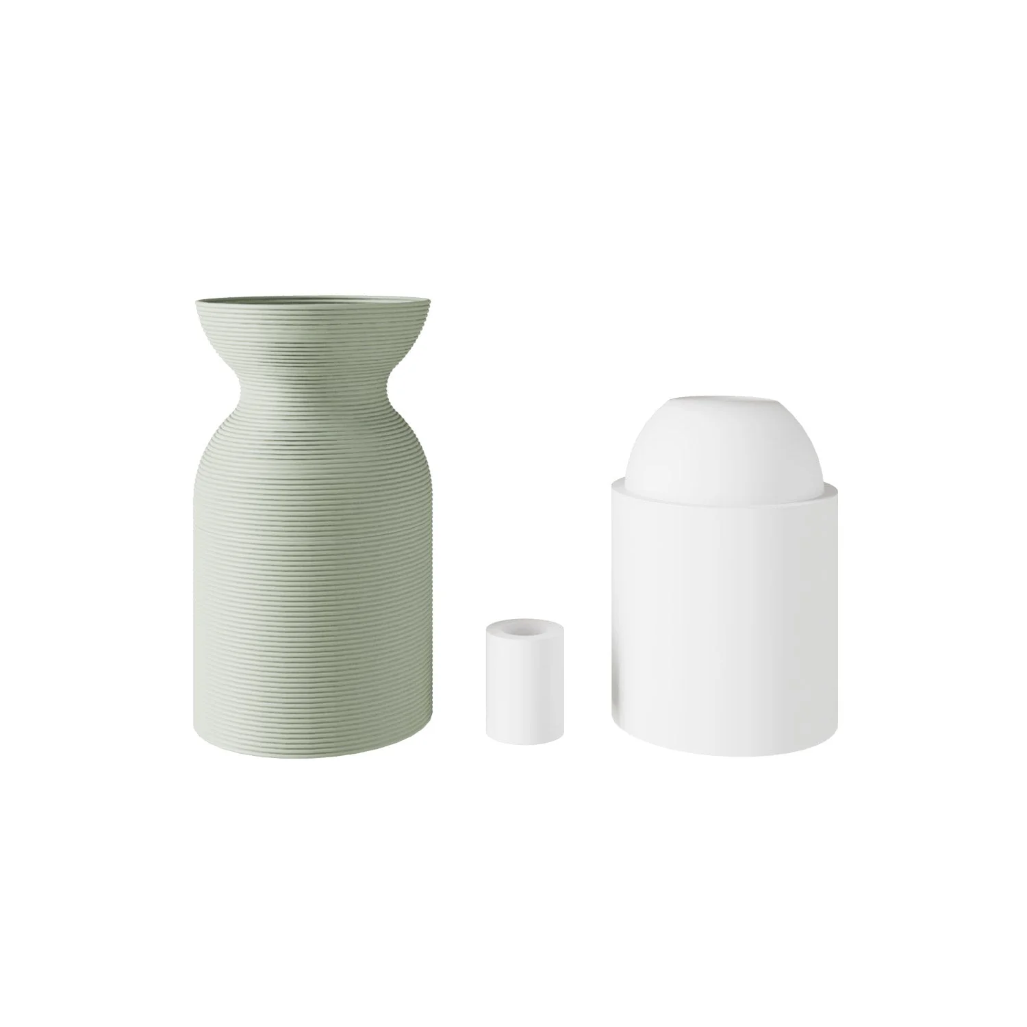 E26 Lampenfassungs-Kit aus recyceltem 3D-Druck-Kunststoff - Salbeigrün - Image 2