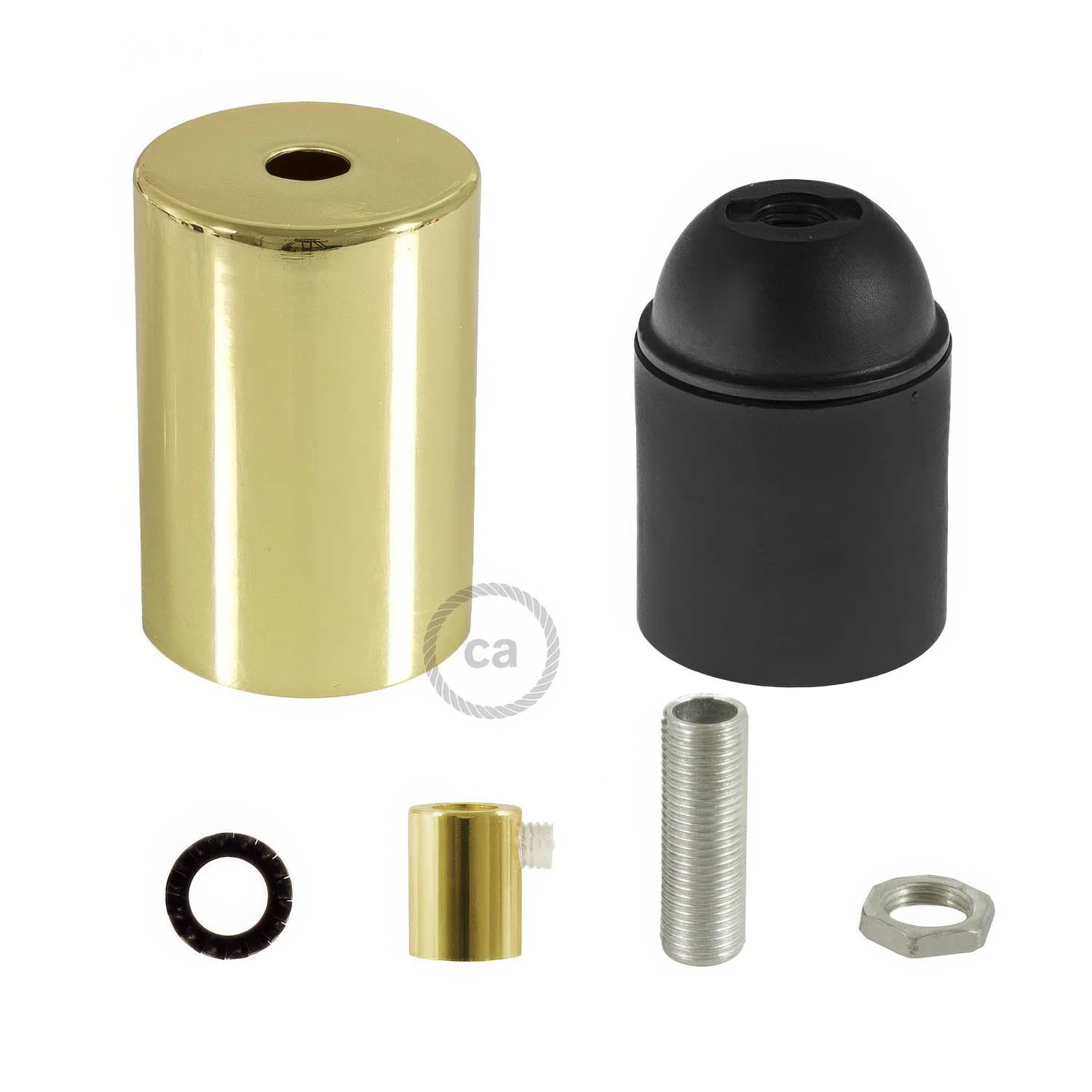 Flat Top Metallfassung Kit UL E26 – Messing - Image 5