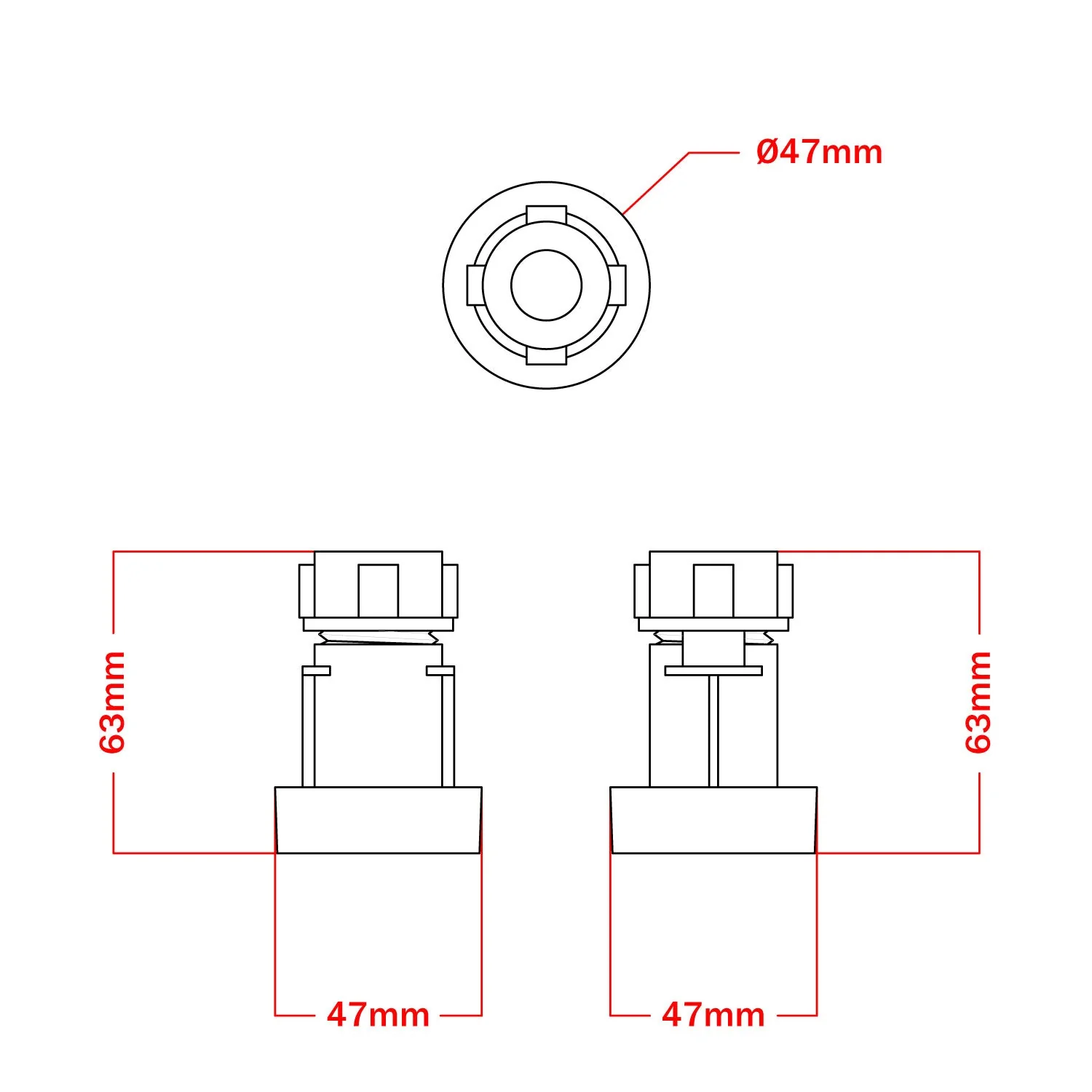 E27-Lampenfassung für Lumet-Kettensystem aus schwarzem Thermoplast - Image 4