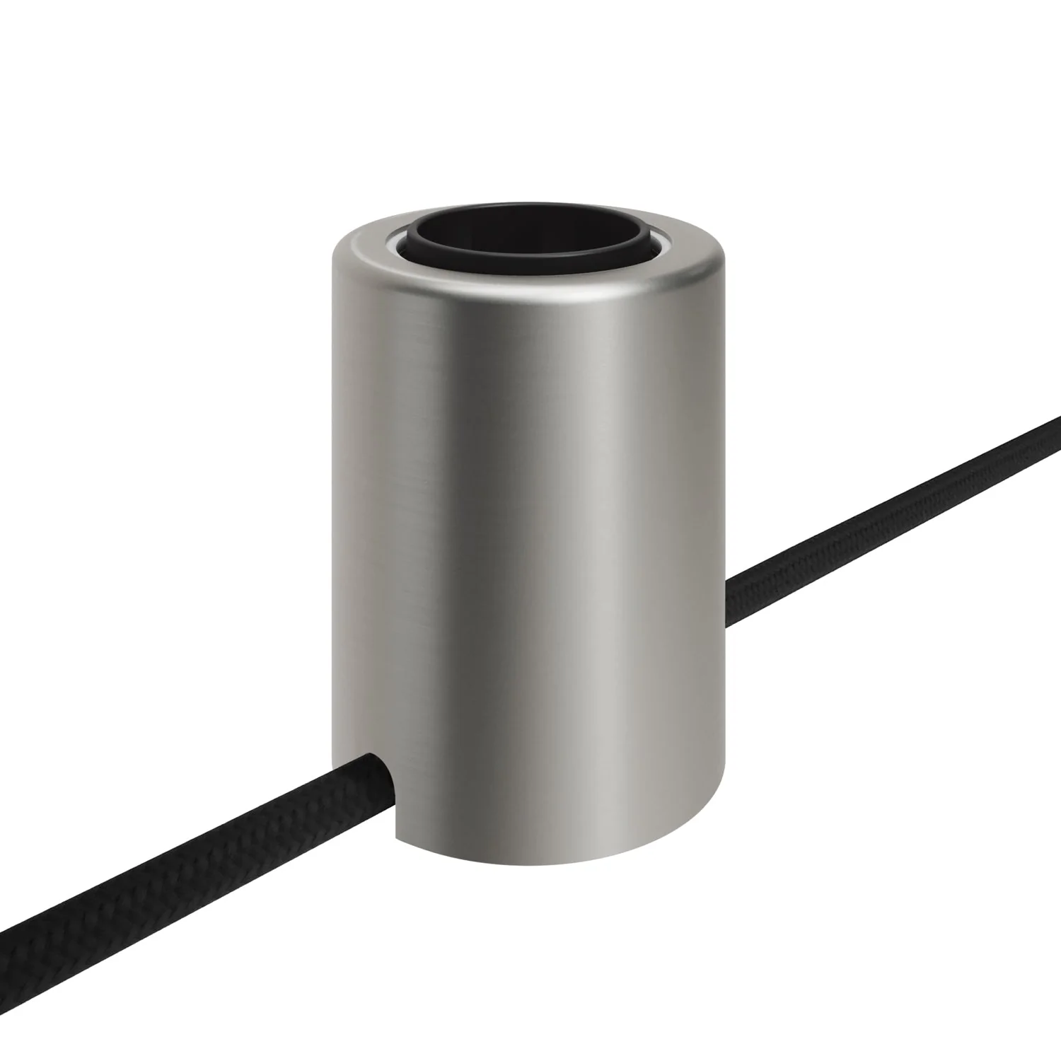 E27 Spostaluce Lampenfassung aus Metall für Wand oder Decke - Satin-Titan