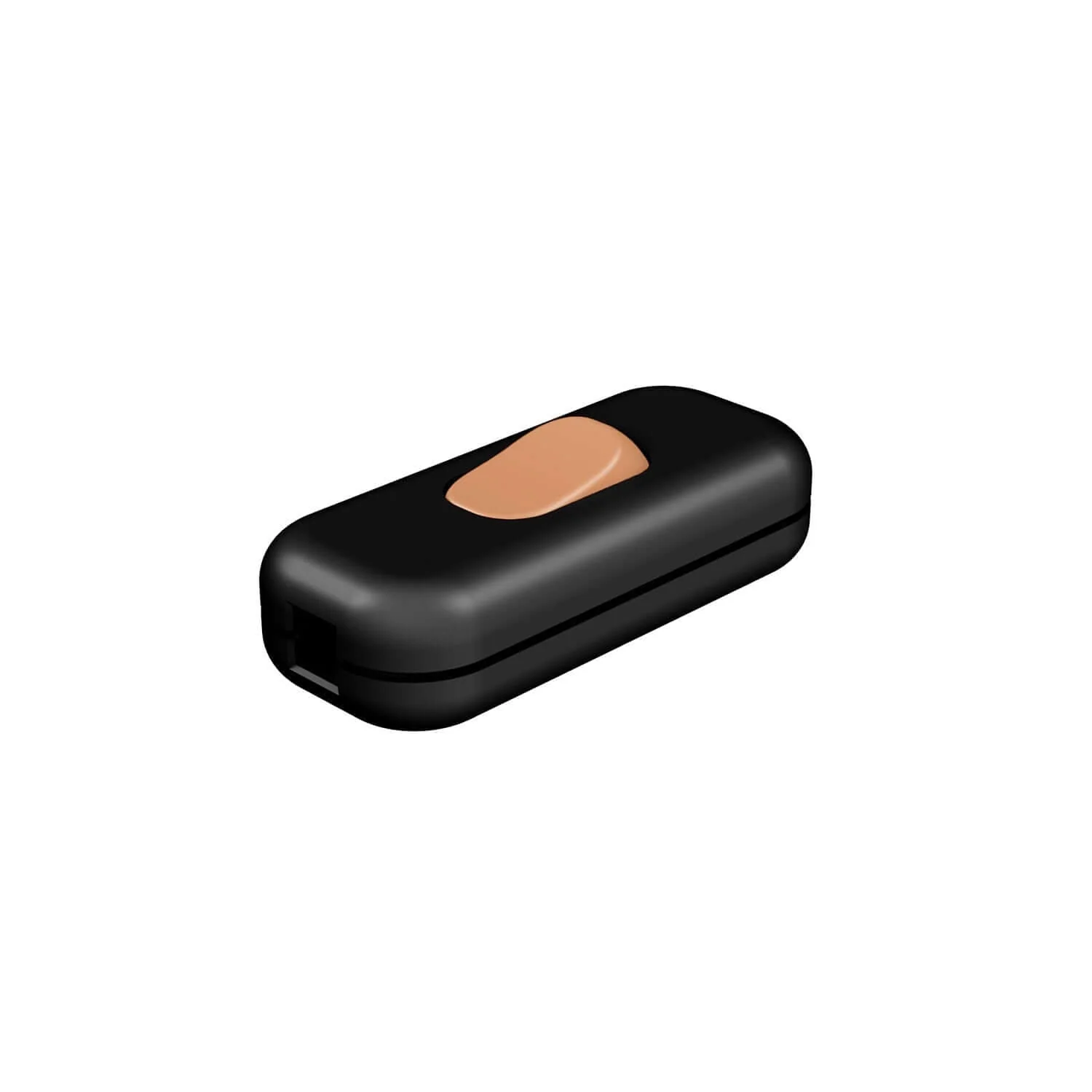 Einpoliger Creative Switch Leitungsunterbrecher – Schwarz mit Kupfer-Taster - Image 2