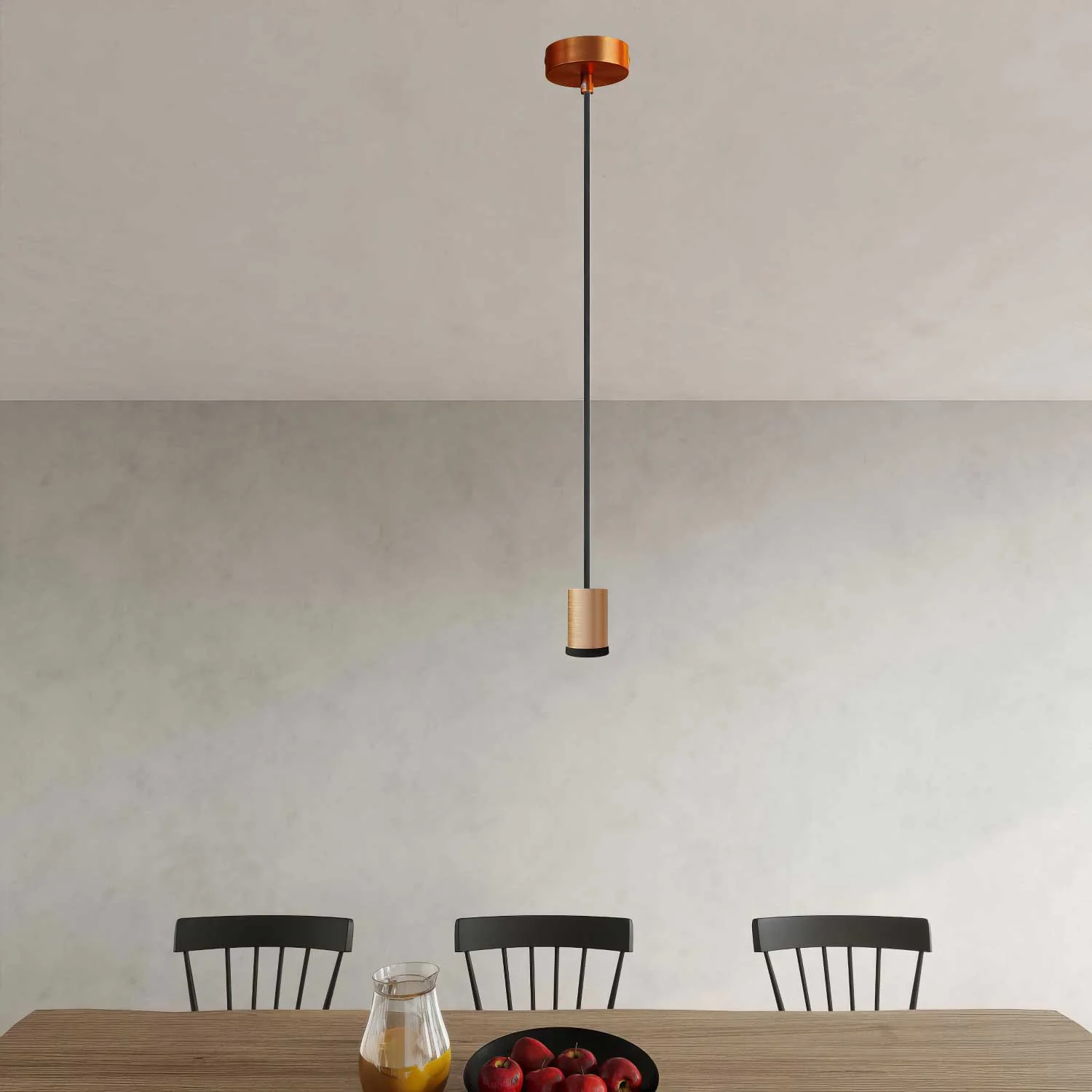 Pendelleuchte mit Einzelscheinwerfer Mini Spotlight GU1d0 – Kupfer satiniert - Image 2