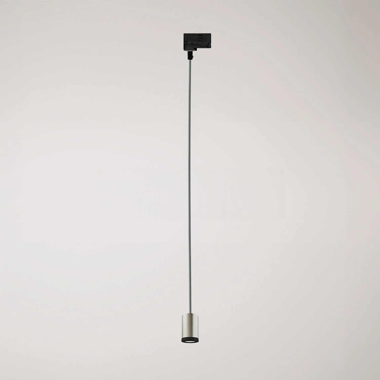 Einzelner Mini-Spot GU1d0 für Schiene – Satiniertes Titan