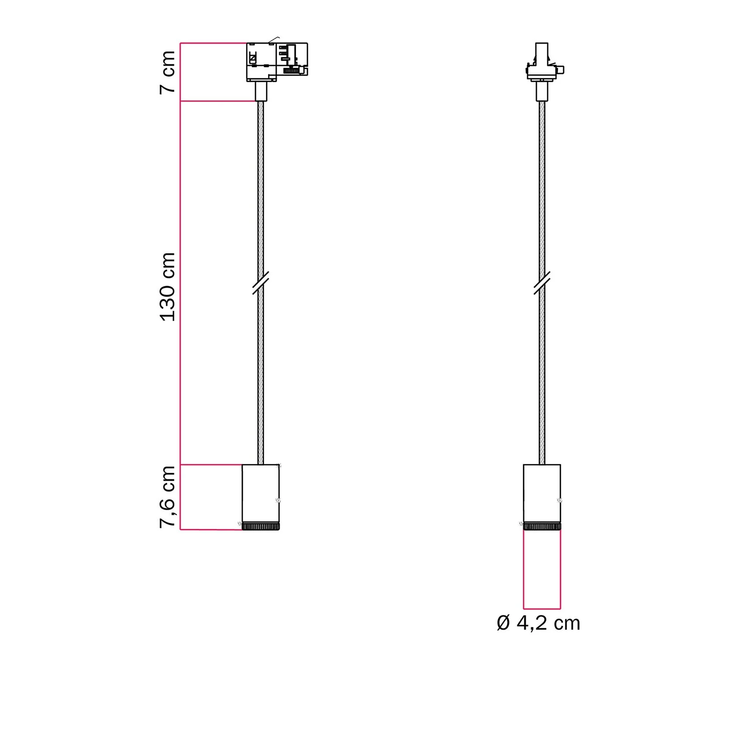 Einzelner Mini-Spot GU1d0 für Schiene – Satiniertes Titan - Image 6