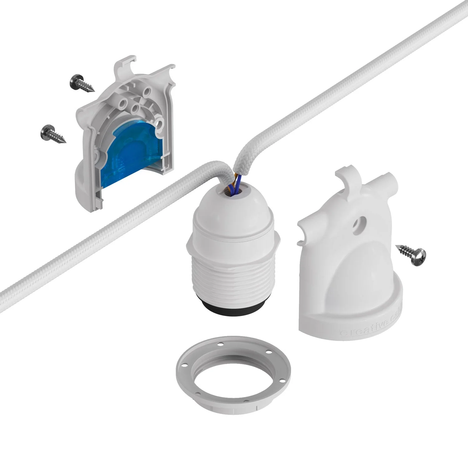 EIVA-2, 2-fach Fassung E26 geeignet für Feuchträume – Weiß - Image 6