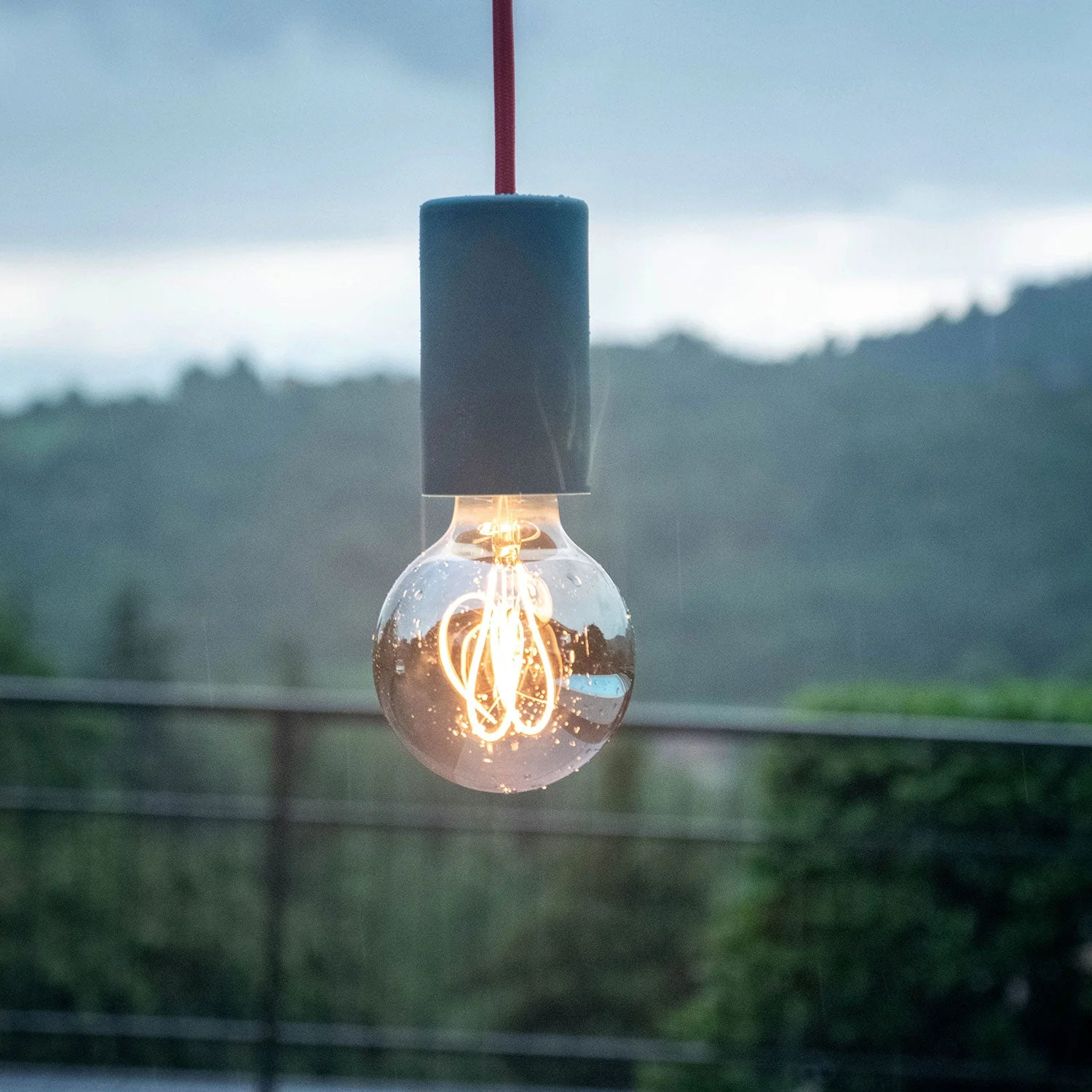 EIVA ELEGANT, Lampenfassungskit für den Außenbereich E27 IP65 aus Silikon für Modulair-System – Petrol - Image 5