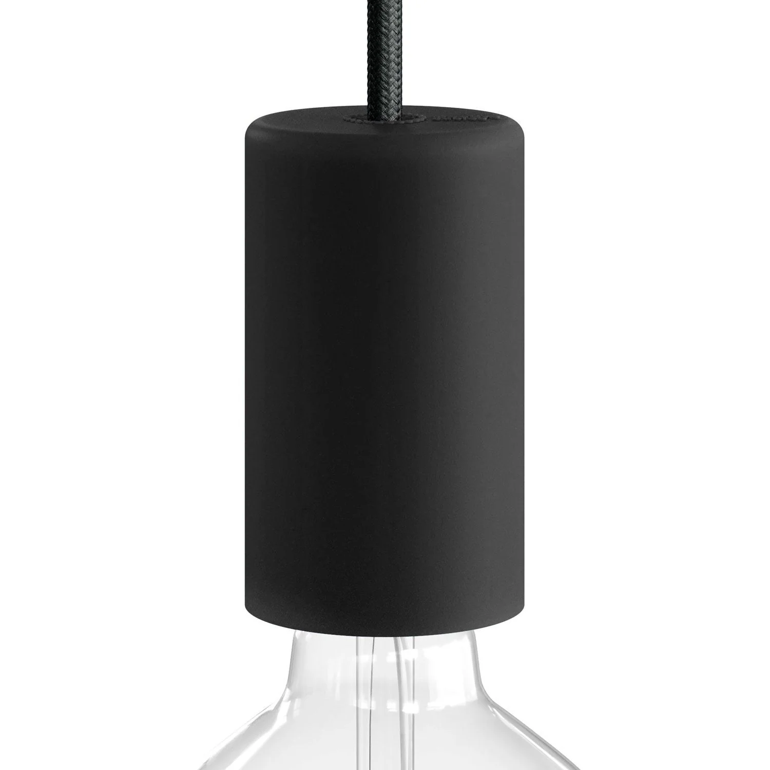 EIVA ELEGANT, Lampenfassungs-Kit für Außenbereich E27 IP65 aus Silikon für Modulair-System – Schwarz