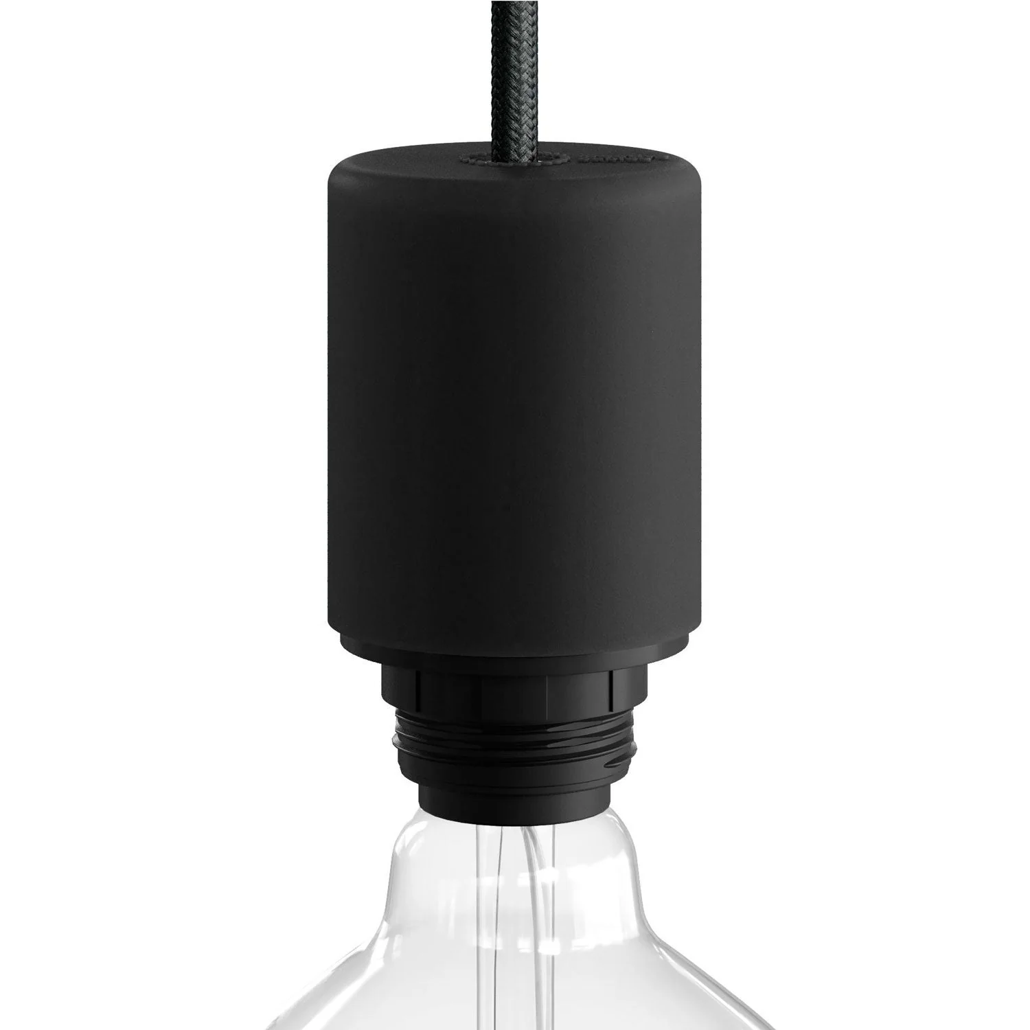 EIVA ELEGANT Lampenfassungs-Kit IP65 Outdoor aus Silikon für Lampenschirme E27 – Modulair-System – Schwarz