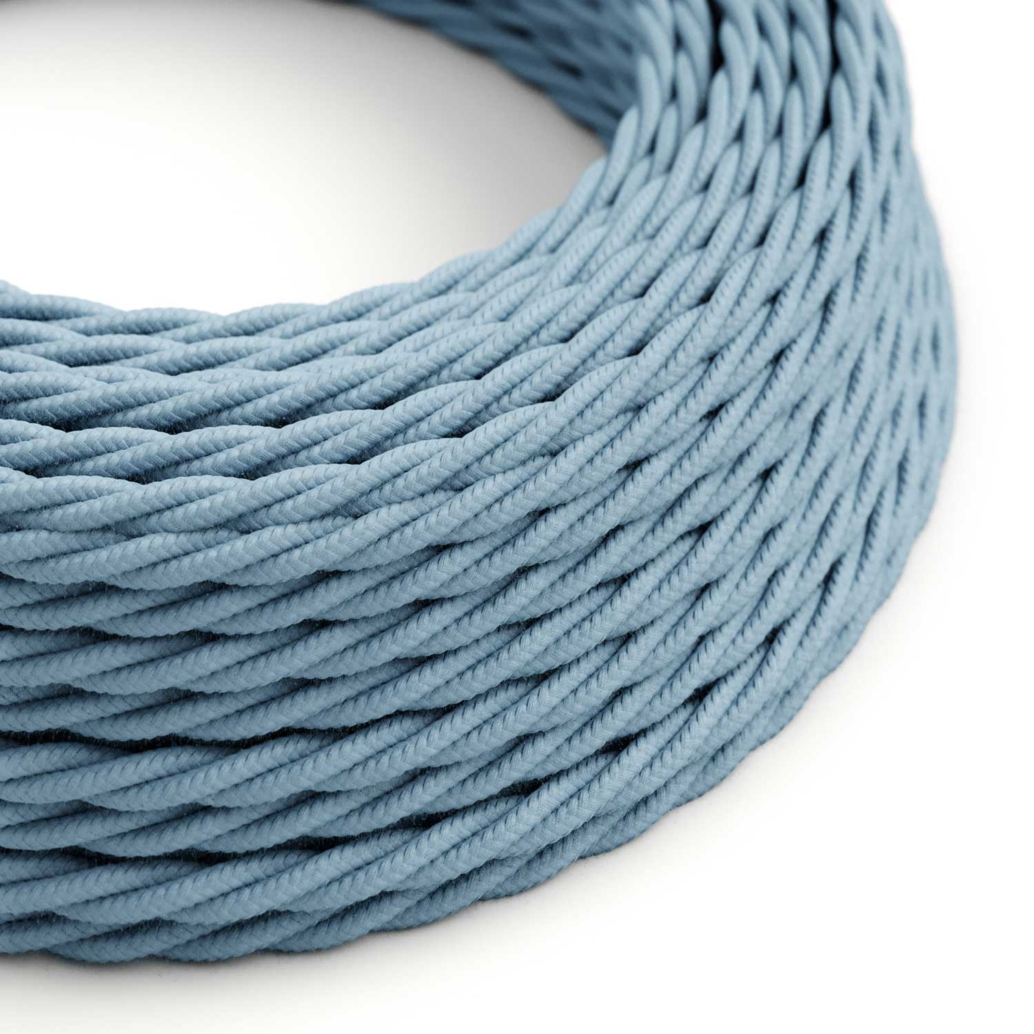 Geflochtenes Baumwollkabel in Ozeanblau – Das Original von Creative Cables, für deine Kronleuchter – TC53