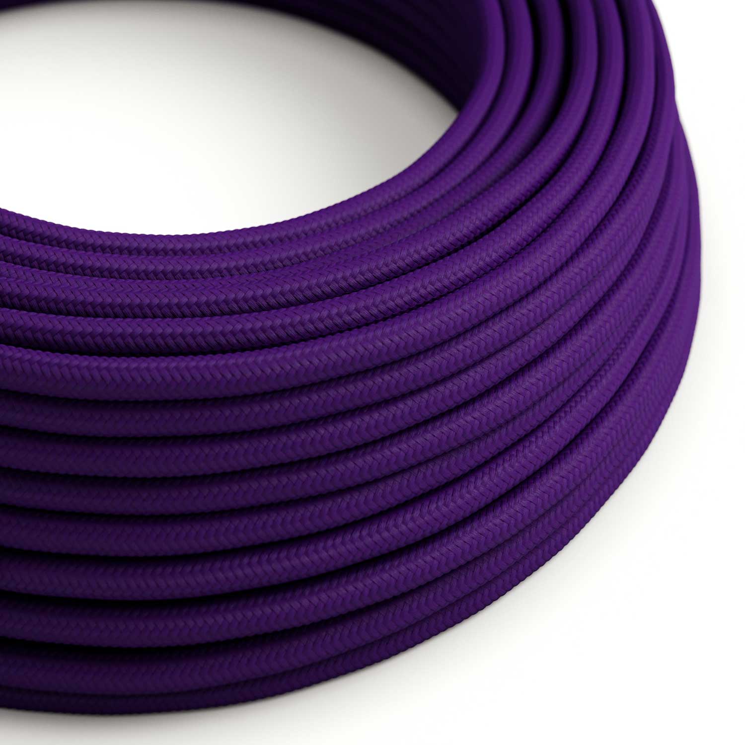 Glänzendes, mit Veilchenviolett überzogenes Kabel – Das Original von Creative Cables, die richtige Wahl für exklusive Lampen – RM14