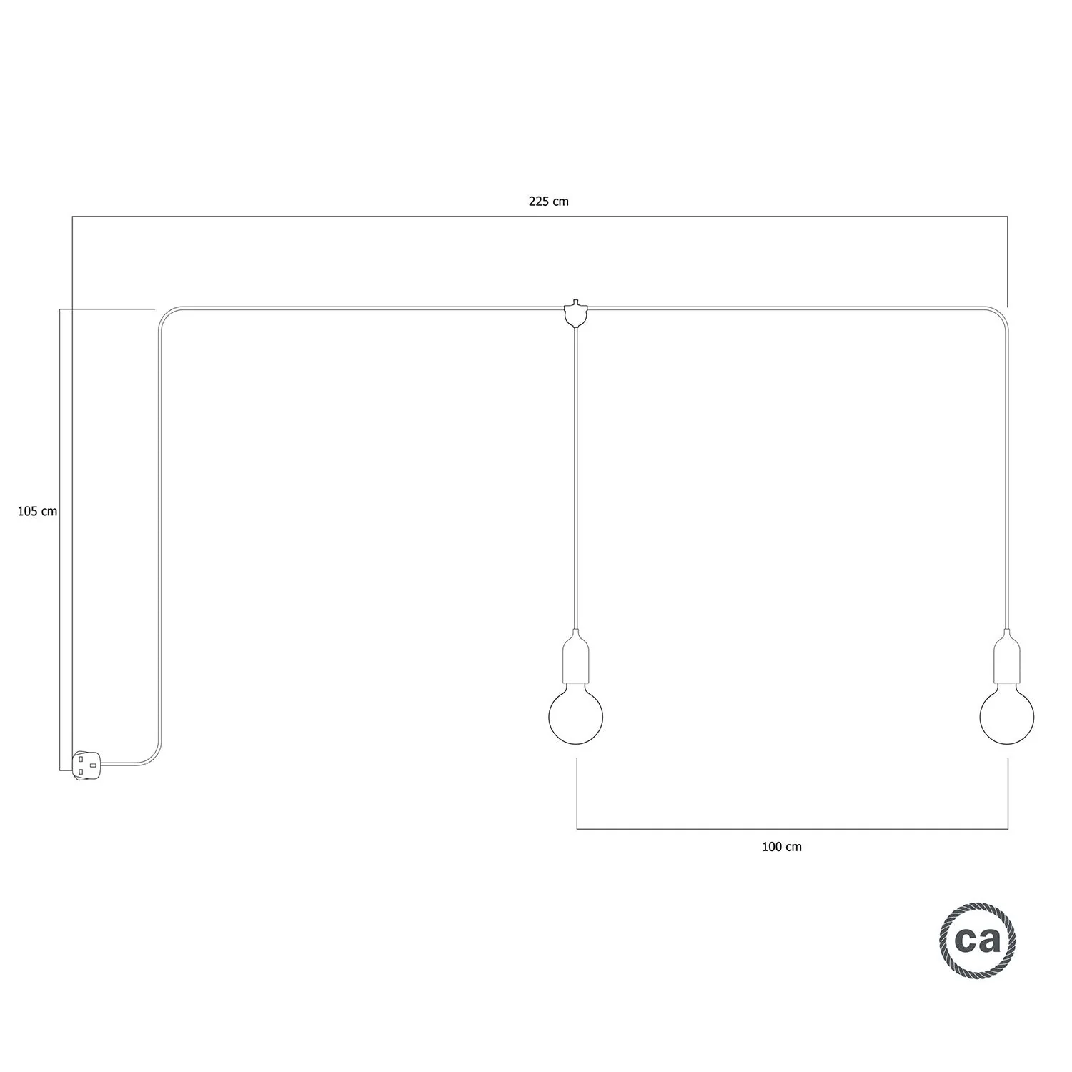 F-Snake Modulair Outdoor-Lampe IP65 tragbar mit 2 Lichtern und UK-Stecker – Senfgelb - Image 5