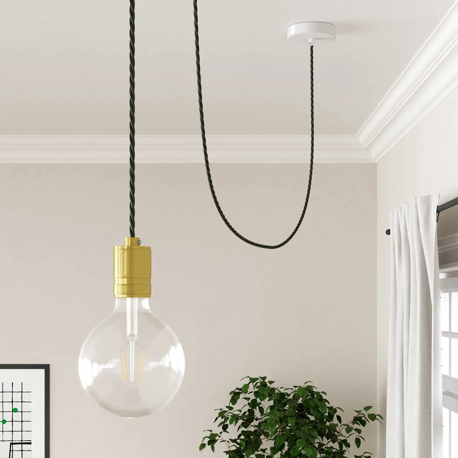 Geflochtenes Baumwollkabel in Salbeigrün – Das Original Creative Cables, für Lampen und Aufputzinstallationen – TC63 - Image 4