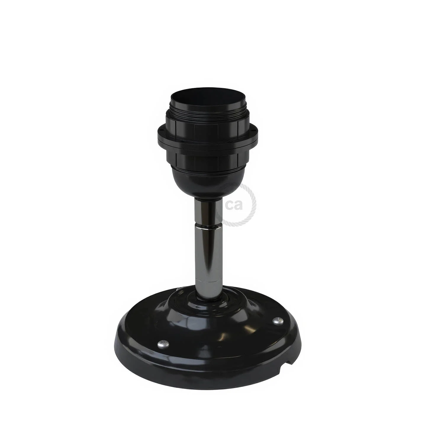 Fermaluce 90° Classic mit E26-Gewindefassung, die verstellbare Porzellan-Lichtquelle – Schwarz - Image 3