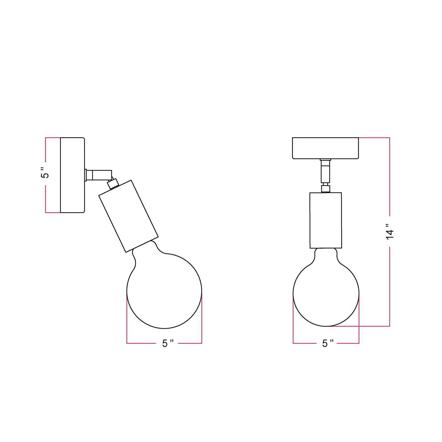 Fermaluce EIVA ELEGANT mit L-Adapter, Baldachin und Fassung für Feuchträume – Schwarz - Image 3