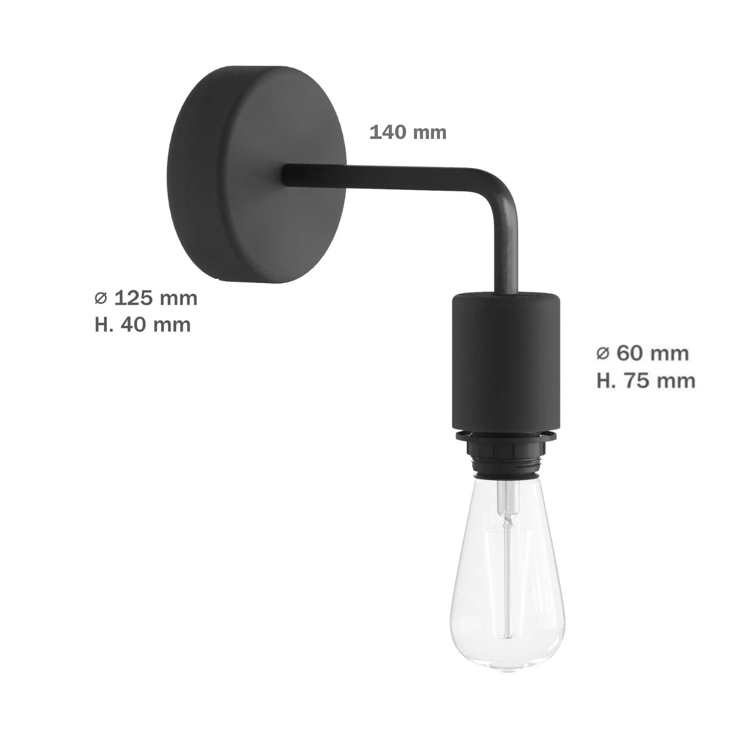 Fermaluce für Modulair ELEGANT Lampenschirm mit L-Verlängerung, Baldachin und IP65-wasserdichter Fassung – Weiß - Image 5