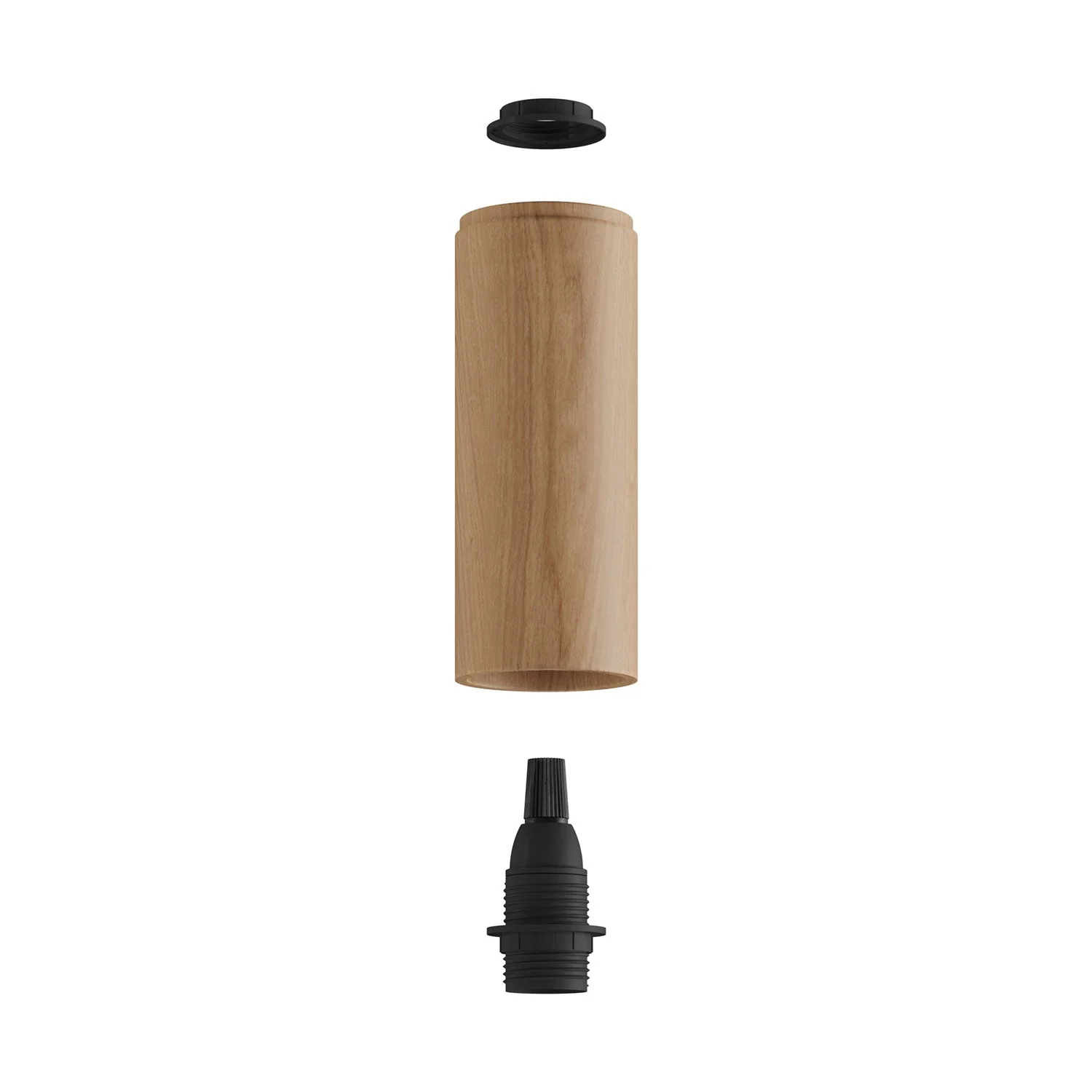 Fermaluce Wood mit schwenkbarem Spot in Holz und Tub-E14 Lampenschirm – Neutral - Image 3