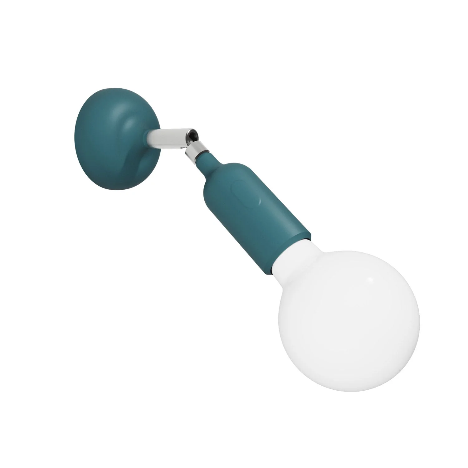 Fermaluce-Lampe aus Silikon mit Gelenk und integriertem Schalter – Petrol