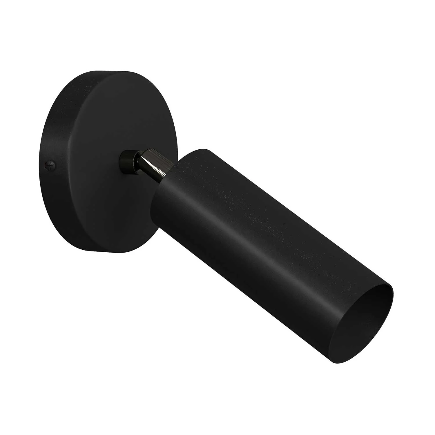 Fermaluce Metal schwenkbarer Strahler aus Metall mit Tub-E14-Lampenschirm, Wandleuchte – Schwarz