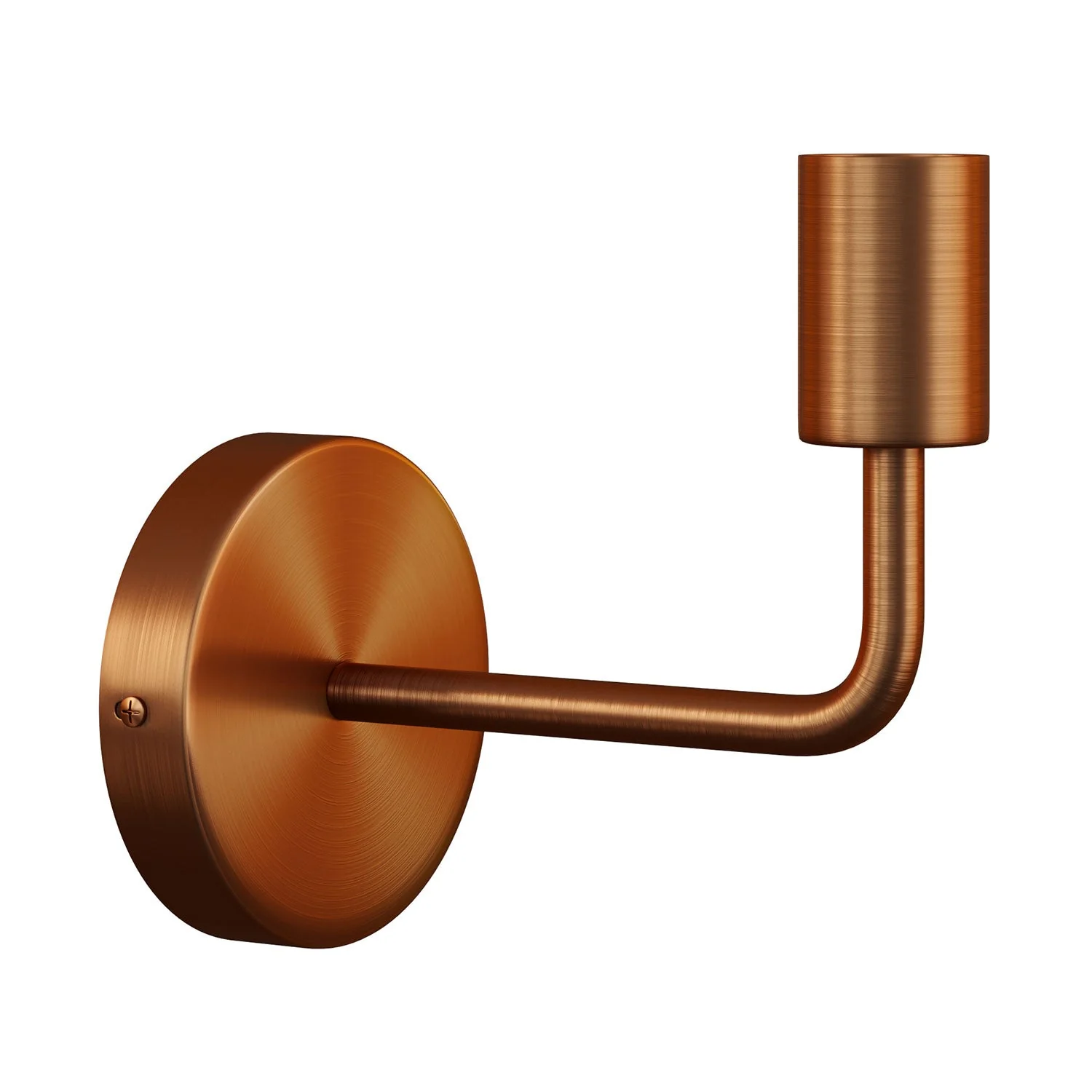 Fermaluce Metal, Wandleuchte aus Metall mit gebogenem Ausleger – Satiniertes Kupfer - Image 3