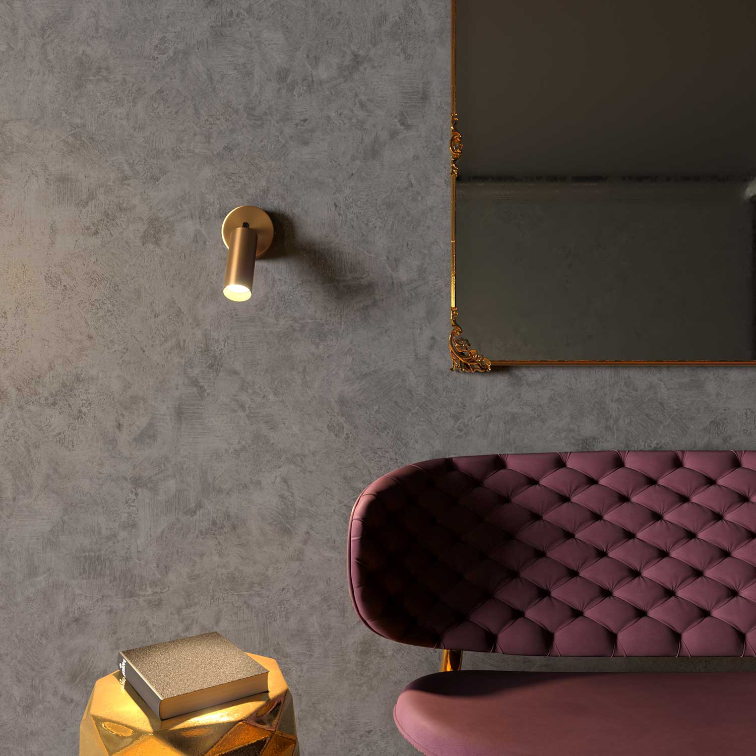 Fermaluce Metal schwenkbarer Spot aus Metall mit Tub-E14-Schirm, Wandlampe – Satinbronze - Image 2