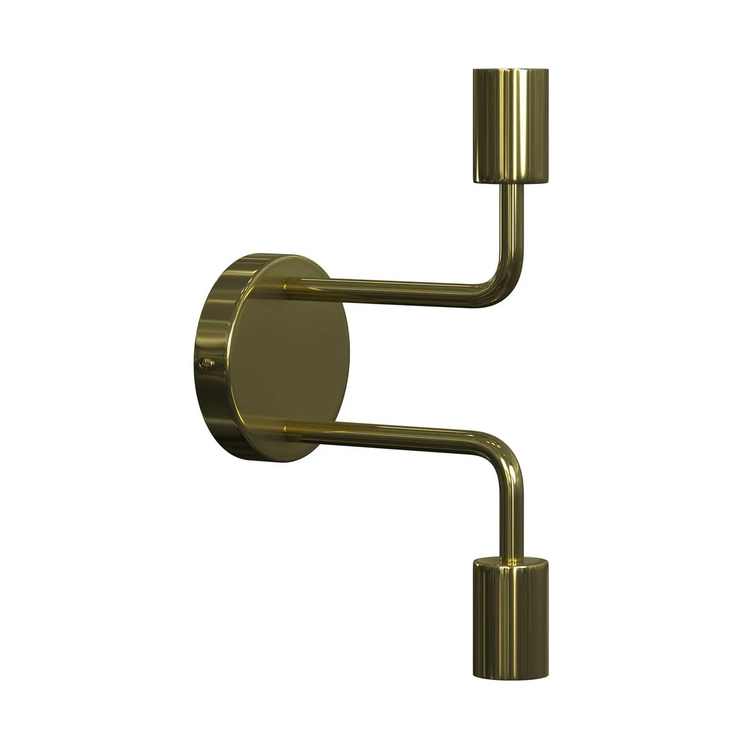 Fermaluce Metal, Wandleuchte aus Metall mit doppelter, gebogener Verlängerung – Messing - Image 3
