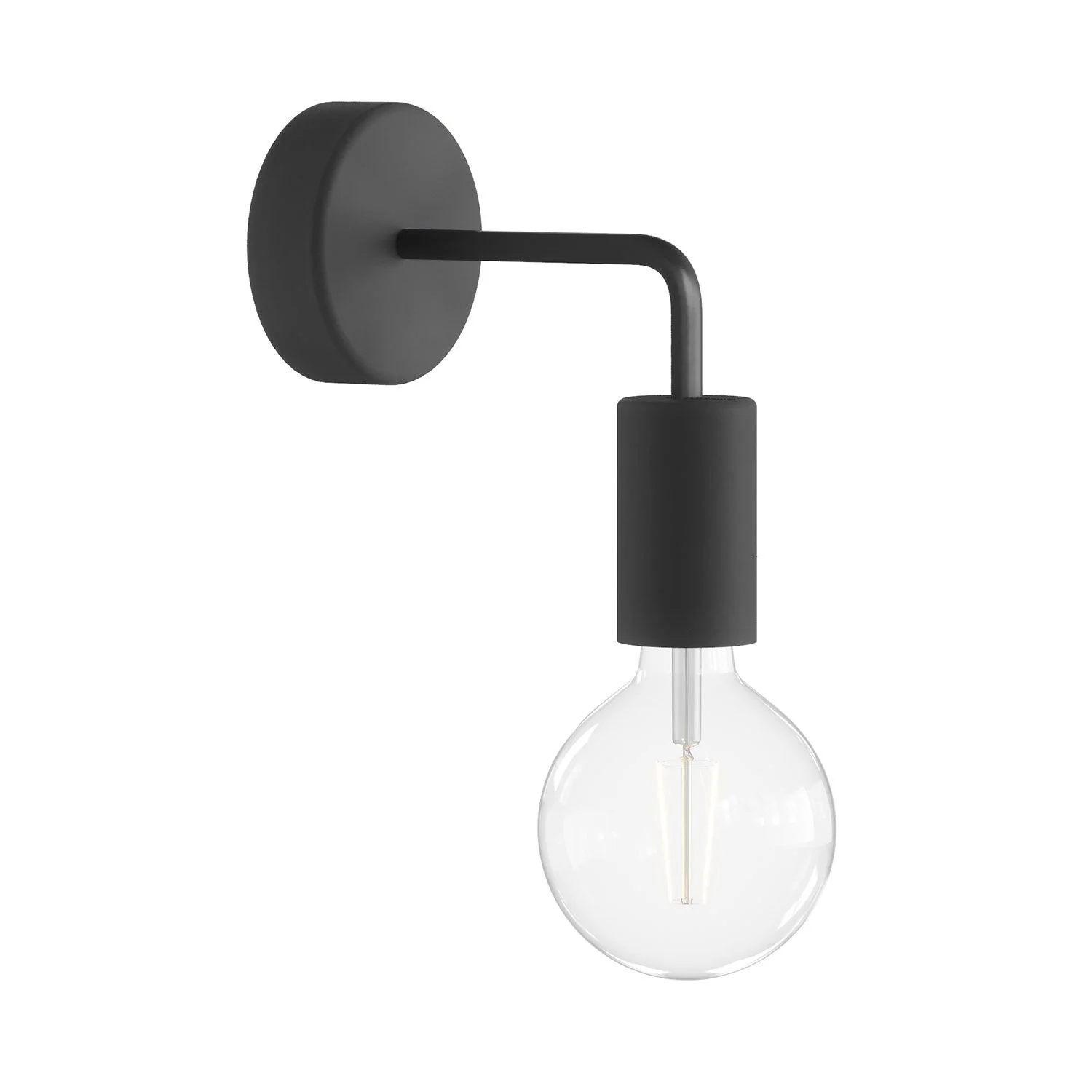 Fermaluce Modulair ELEGANT mit L-Erweiterung, Baldachin und Lampenfassung IP65 wasserdicht – Schwarz