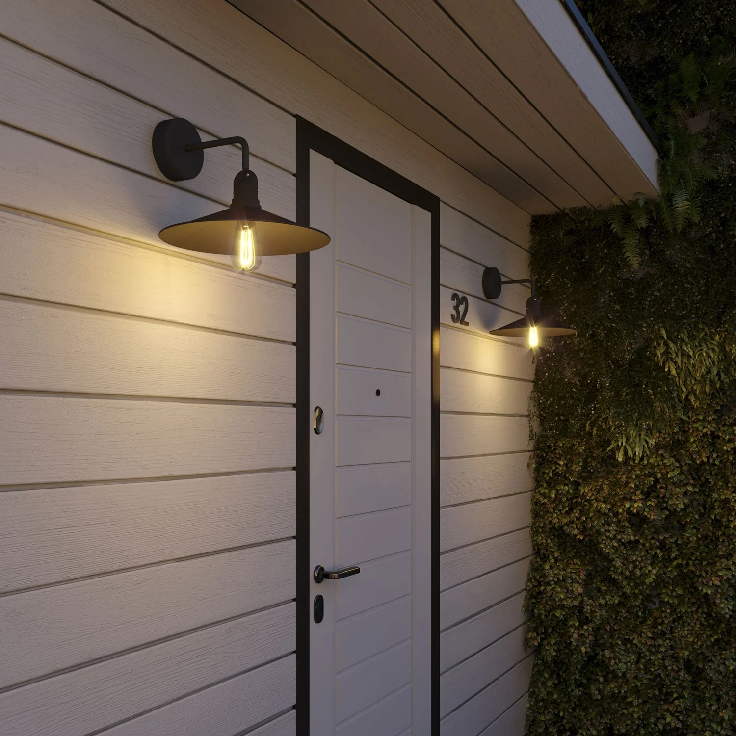 Fermaluce Modulair mit L-Verlängerung, Swing-Schirm und IP65 wasserdichter Lampenfassung - Schwarz - Image 2