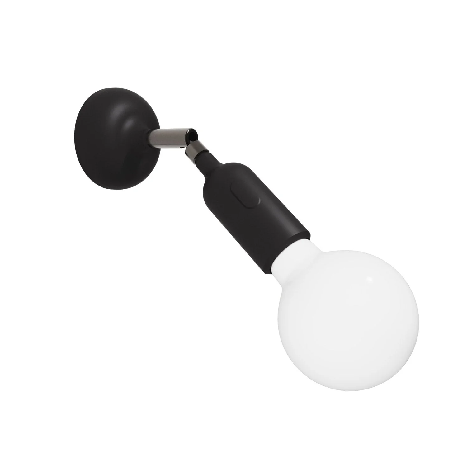 Fermaluce-Lampe aus Silikon mit Gelenk und integriertem Schalter – Schwarz