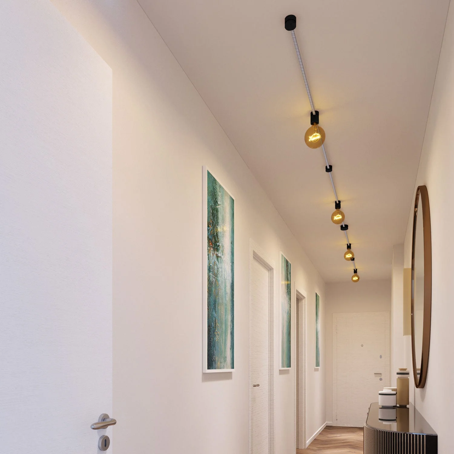 Filé Symmetric Kit System – mit ECC37-Kabel (5 m) für Lichterkette und 9 lackierten Holzkomponenten für den Innenbereich – Schwarz - Image 2