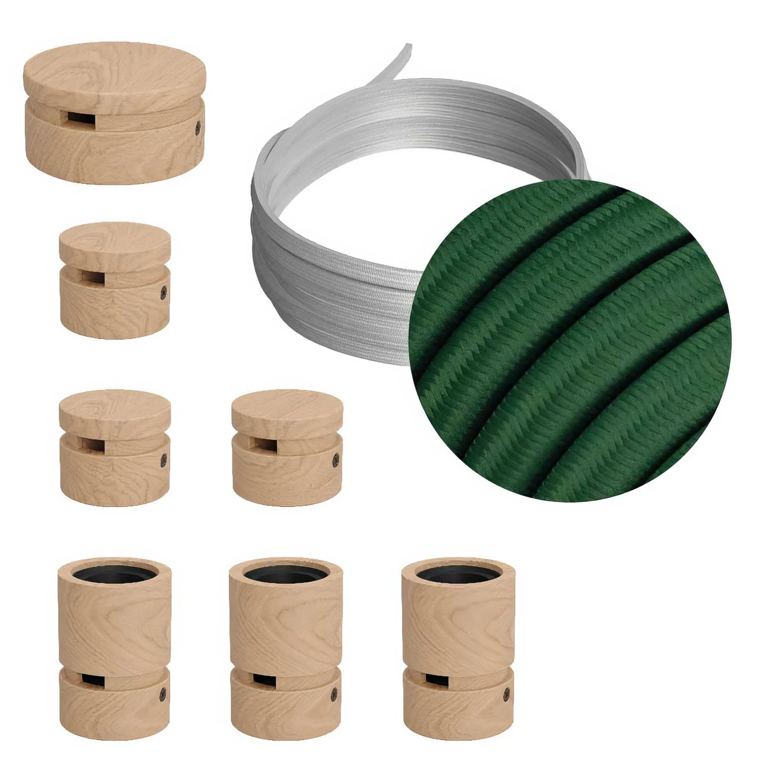 Filé Linear System Kit – mit 5 m CM21-Kabel für Lichterketten und 7 Holzelementen für Innenräume
