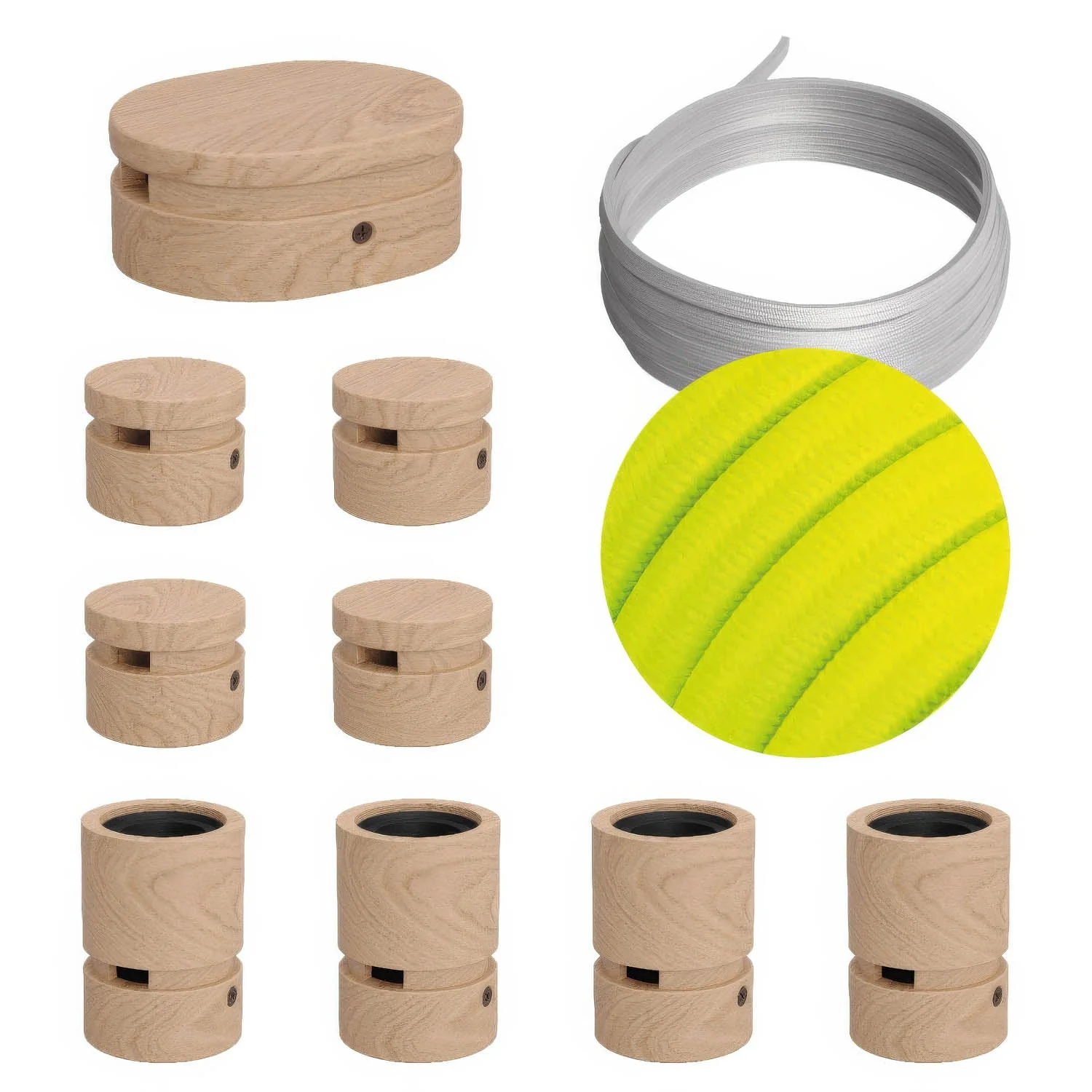 Filé Symmetric System-Kit – mit CF10-Kettenkabel 5 m und 9 Holzelementen für den Innenbereich
