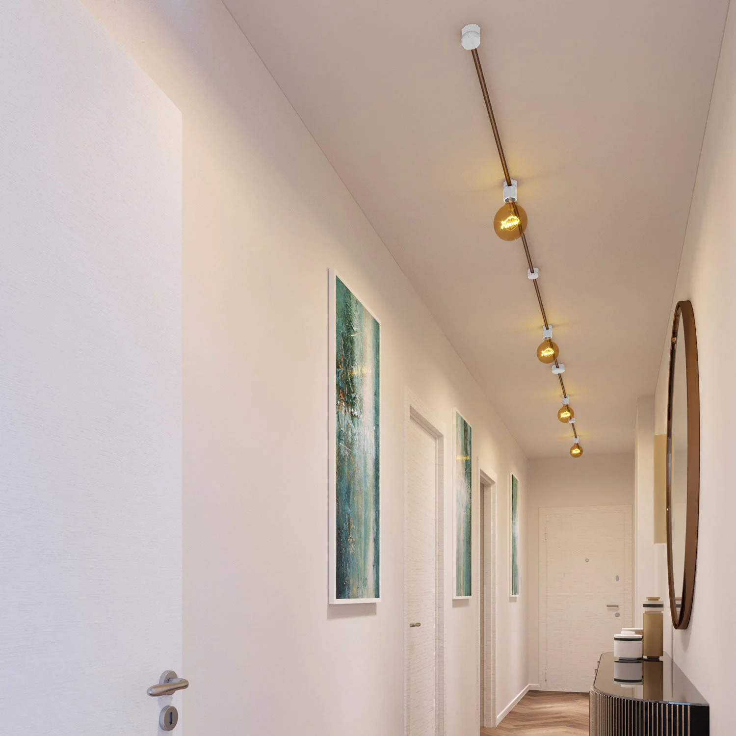 Filé Symmetric Kit-System – mit 5 m CM27-Kabel für Lichterketten und 9 weiß lackierten Holzteilen für Innenräume - Image 2