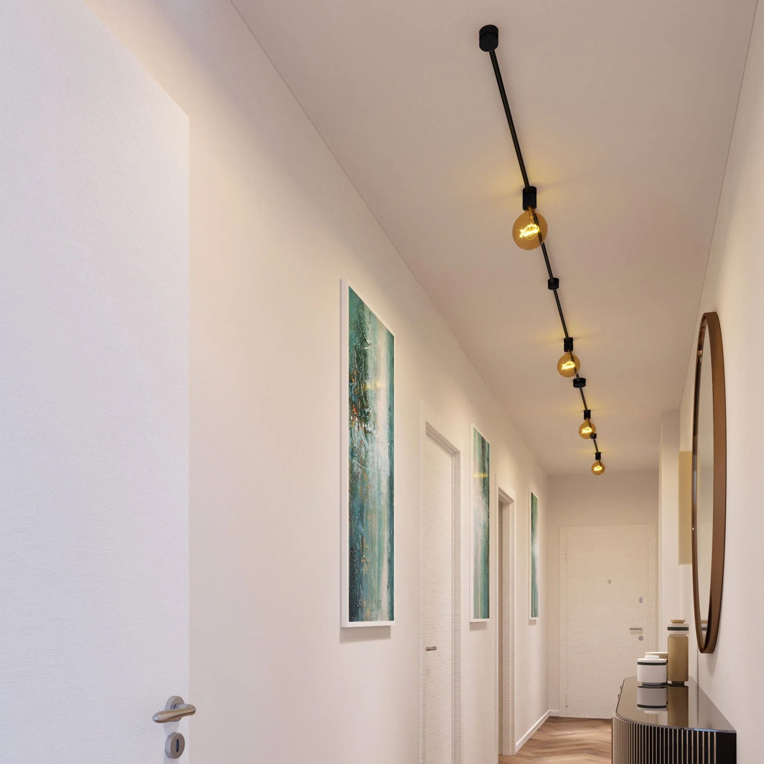 Filé Symmetric System Kit – mit 5m CM04 Kabel für Lichterkette und 9 schwarz lackierten Holzelementen für den Innenbereich - Image 2