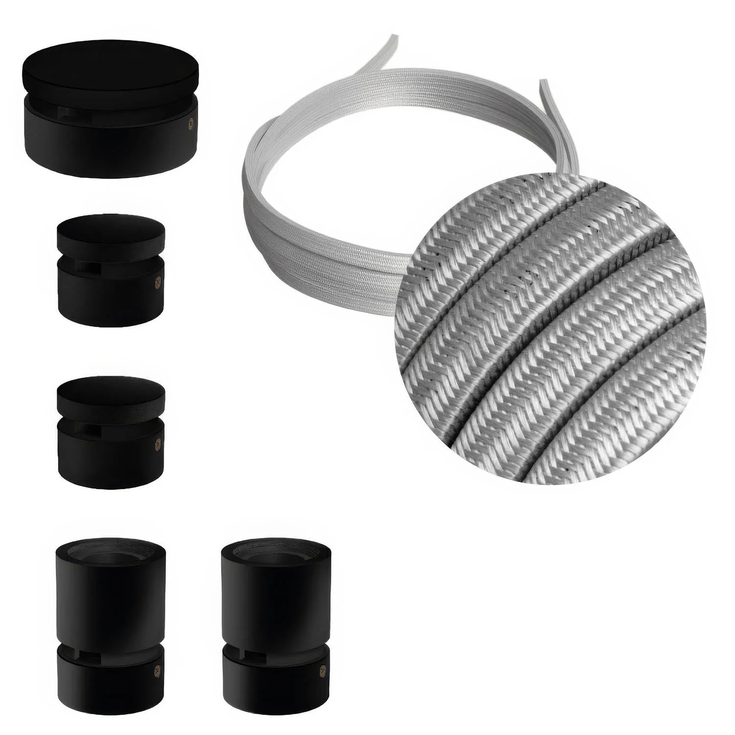 Filé Wiggle System Kit – mit 3 m CM02-Kabel für Lichterkette und 5 lackierten Holzkomponenten für den Innenbereich