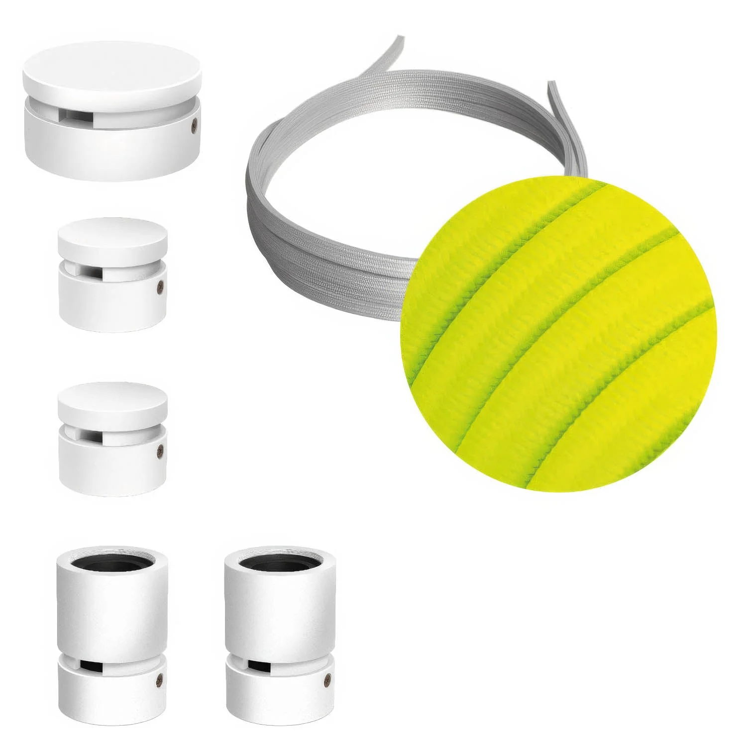 Filé Wiggle Kit-System – mit 3 m CF10-Kabel für Lichterketten und 5 weißen Holzkomponenten für den Innenbereich