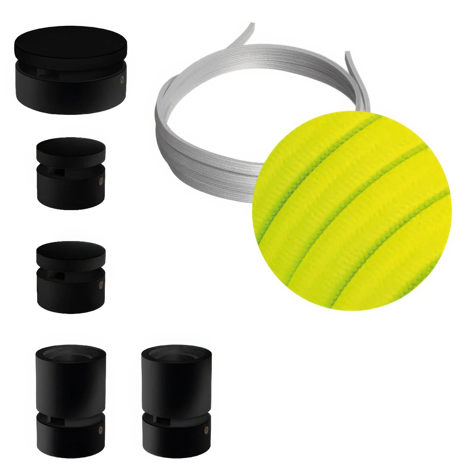 Filé Wiggle System-Kit – mit 3 m CF10-Kabel für Lichterkette und 5 schwarze, lackierte Holzelemente für Innenbereiche