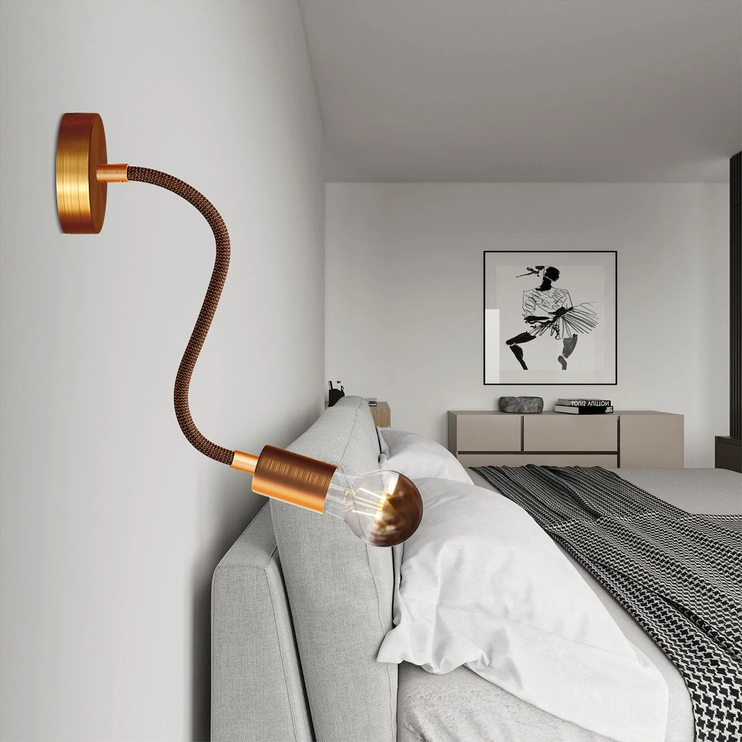 Flex 30 Lampe mit Drop-Glühbirne - Satiniertes Kupfer - Image 2