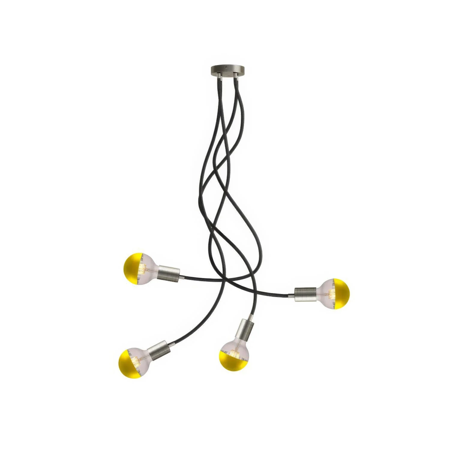 Flex 90 drehbare Deckenleuchte mit diffusem Licht und LED-Lampe G95 – Satin Titan
