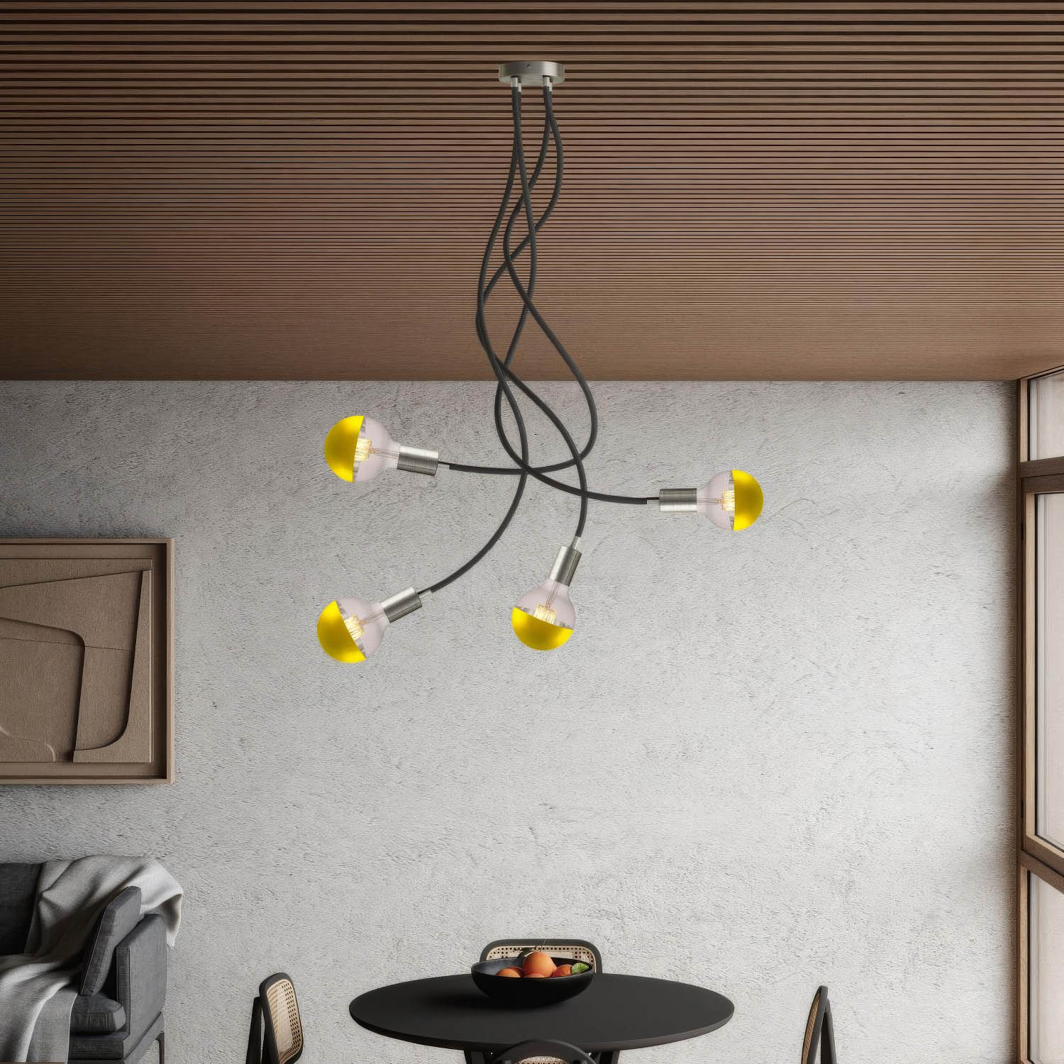 Flex 90 drehbare Deckenleuchte mit diffusem Licht und LED-Lampe G95 – Satin Titan - Image 2