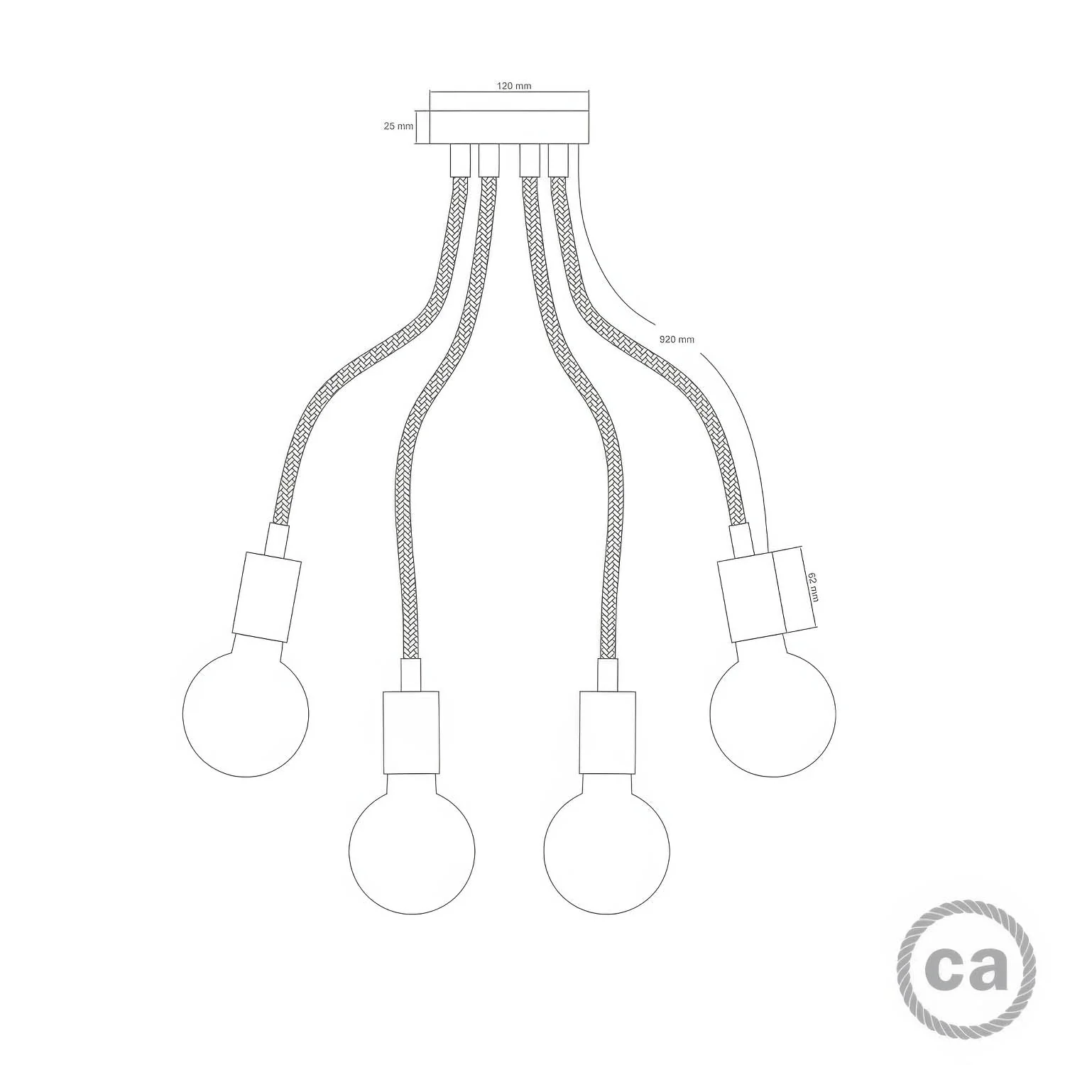 Flex 90 drehbare Deckenleuchte mit diffusem Licht und LED-Lampe G95 – Satin Titan - Image 4
