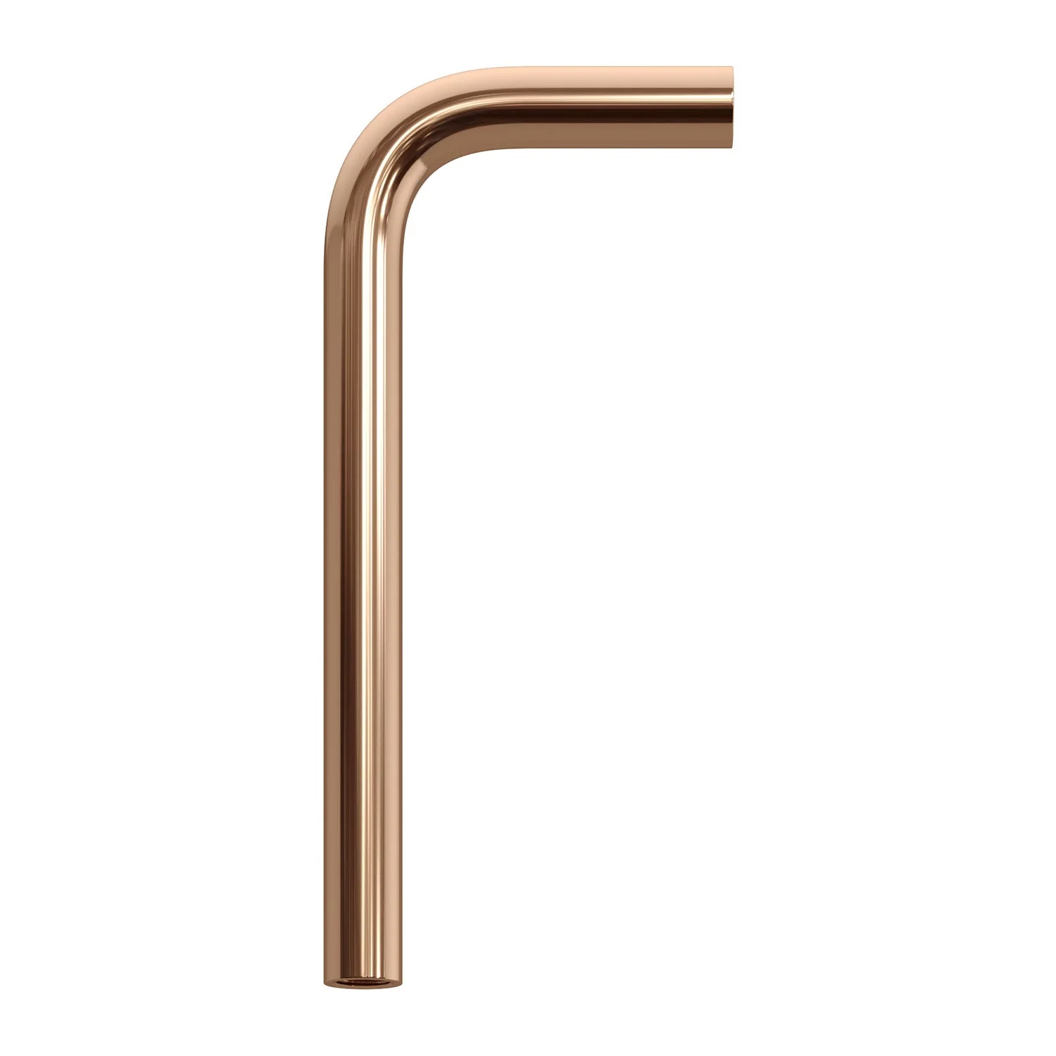 Gebogenes Verlängerungsrohr 14 cm aus Metall – Kupfer