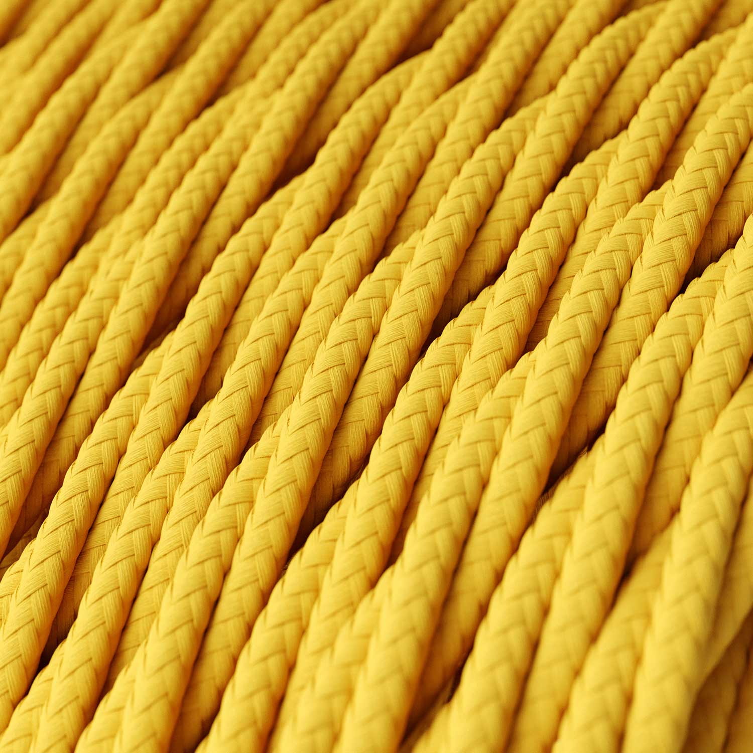 Gelbes Rayon-ummanteltes, gedrehtes Stromkabel – TM10 - Image 2
