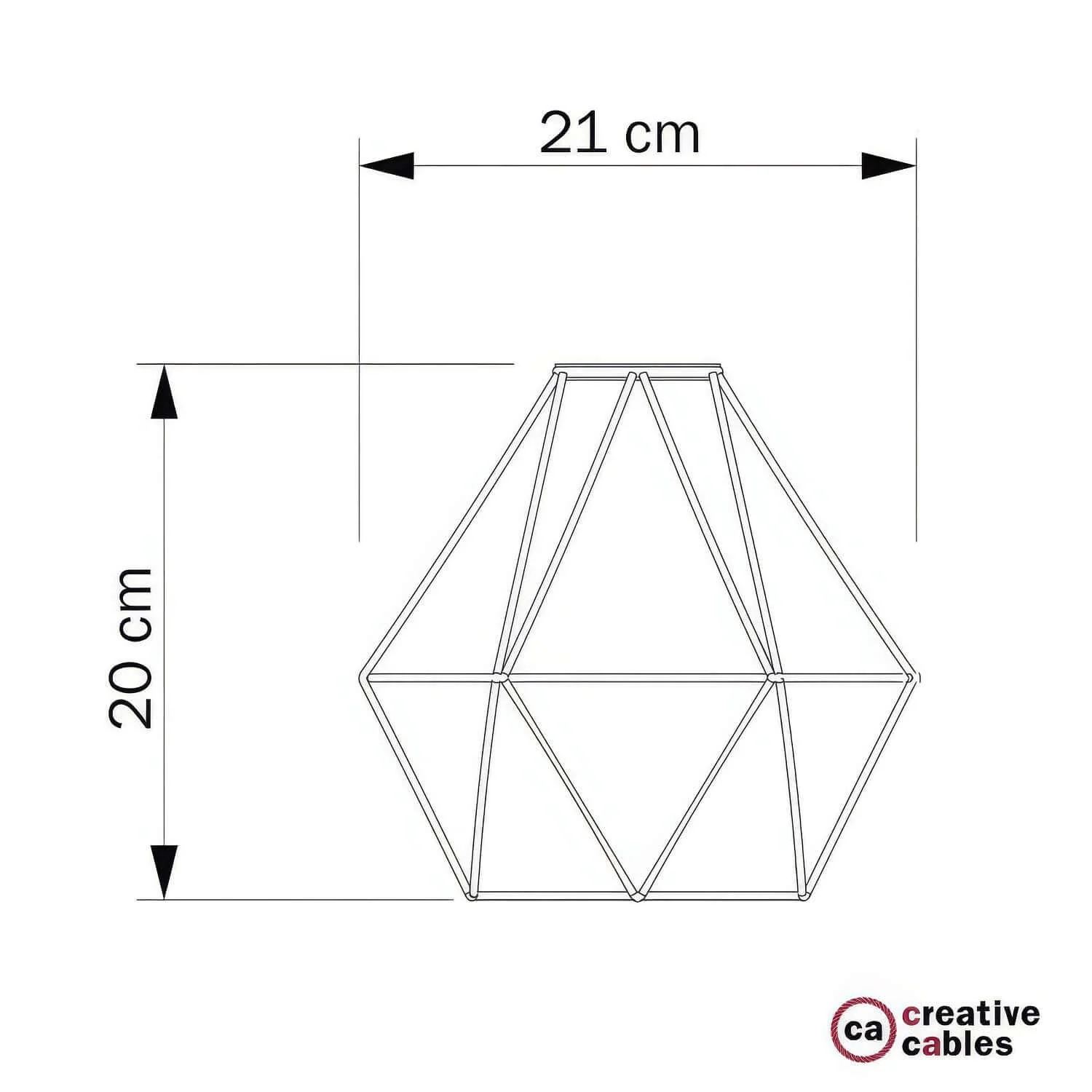 Lampenschirmgitter Diamond aus Metall mit E27-Fassung - Schwarz - Image 4
