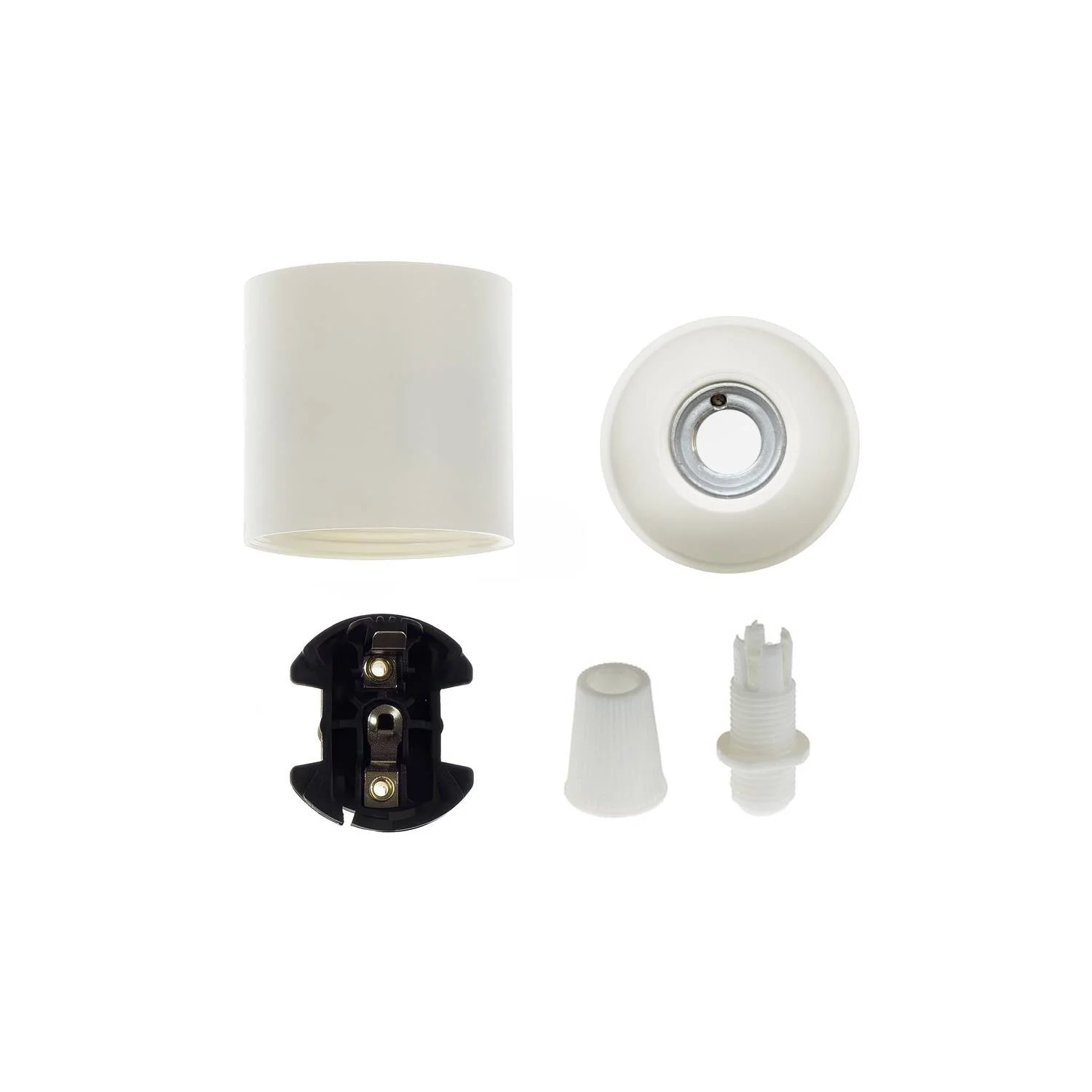 Thermoplast E26-Lampenfassung glatt – Weiß - Image 2