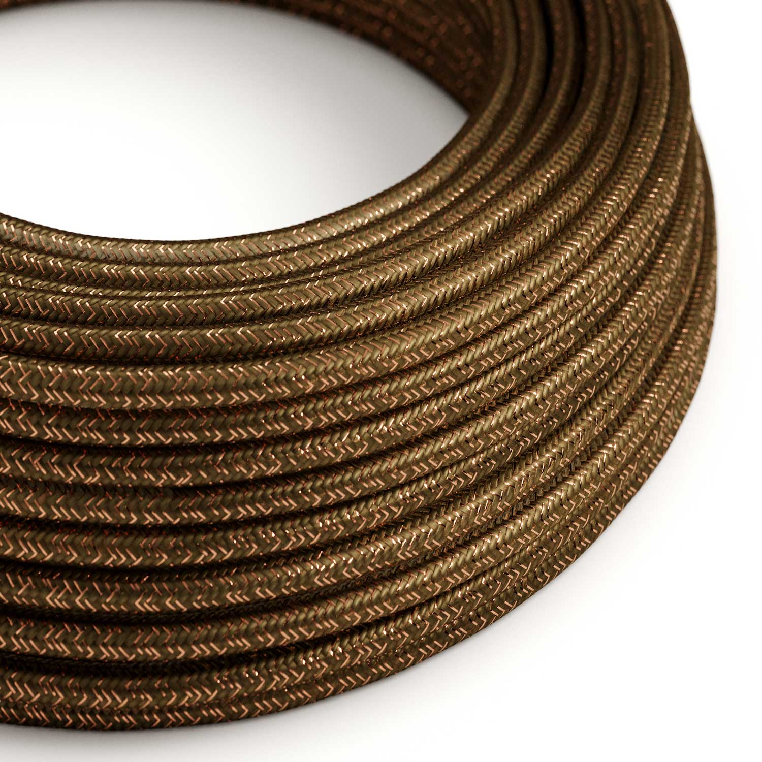 Glitzerkabel für Beleuchtung Espresso Braun – Das Original Creative Cables, ideal für Lampen und Kronleuchter – RL13