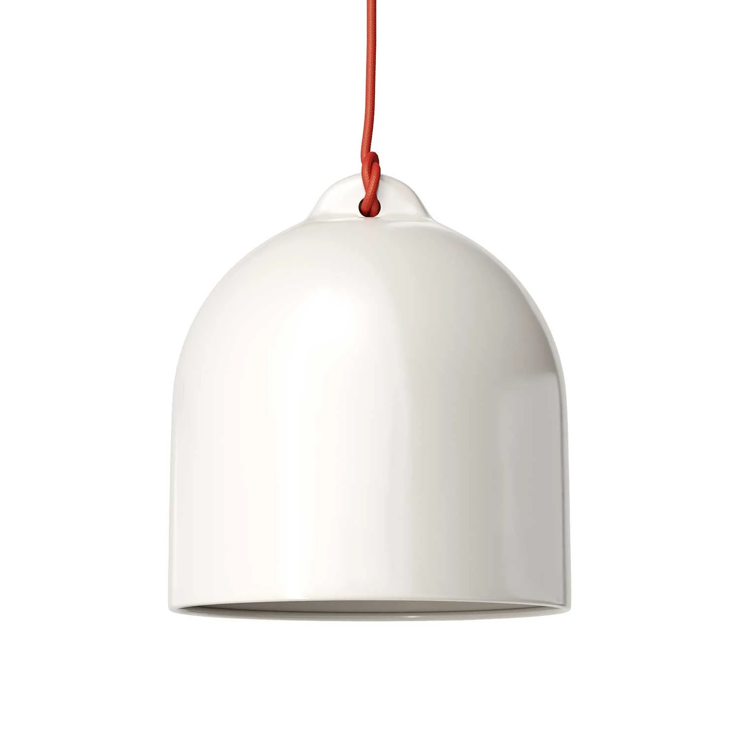 Campana, M-Lampenschirm aus Keramik für Pendel – Made in Italy – Hochglanzweiß